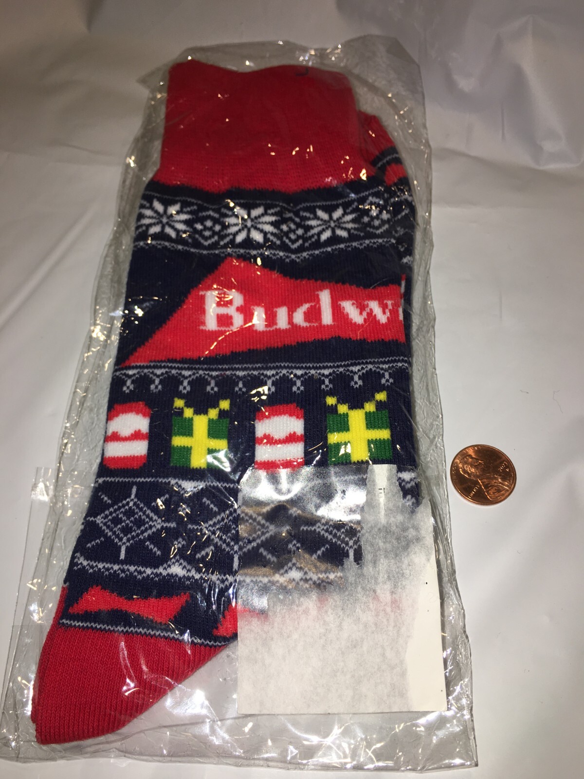 new womens Budweiser Beer Novelty Crew Socks christmas holiday clothing party