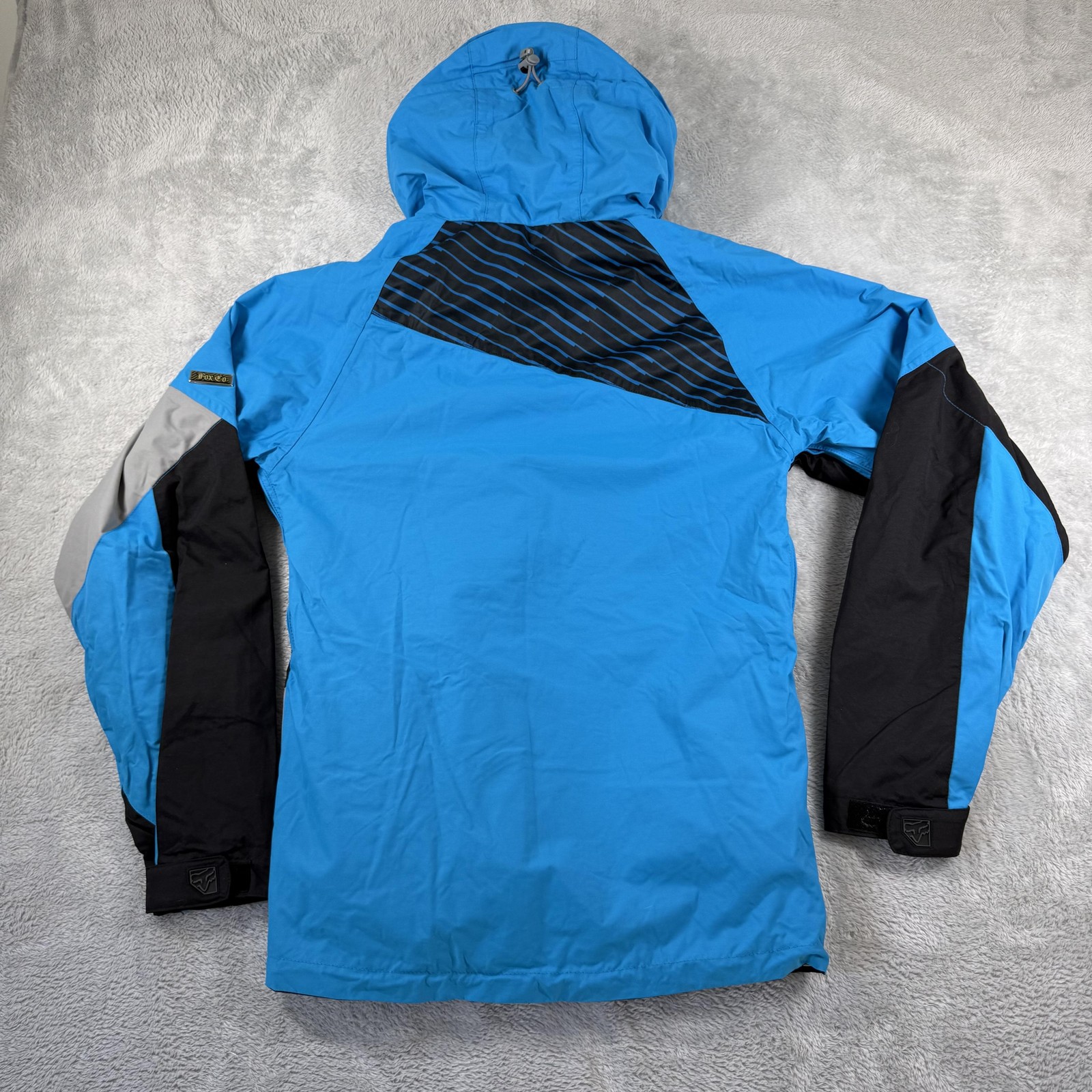Fox Racing Jacket Mens Small Blue Fox Tech FX-2 Ski Snowboard Waterproof Hooded