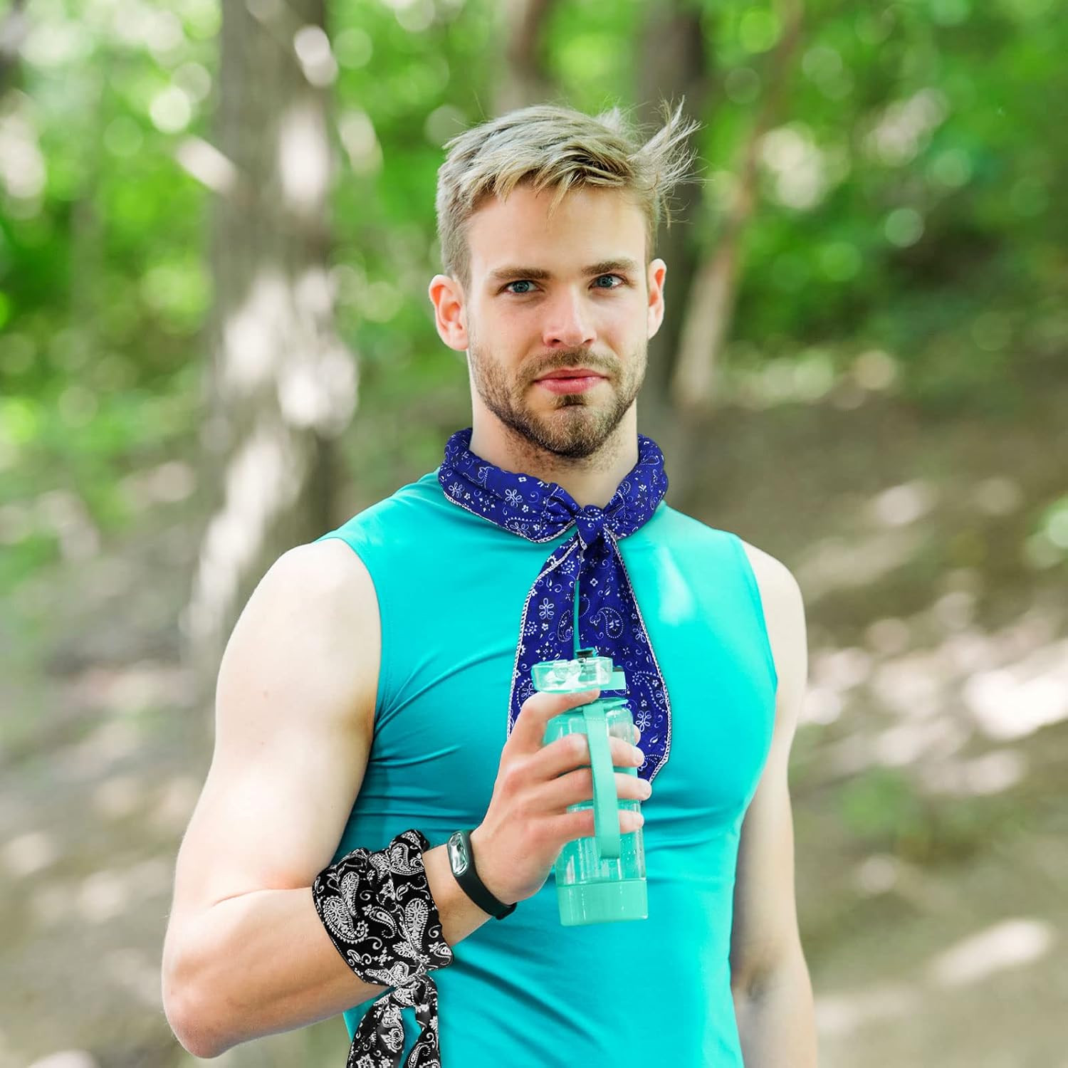 6 Pack Cooling Neck Wraps Ice Cooling Scarf Neck Bandana Wrap for Men Women