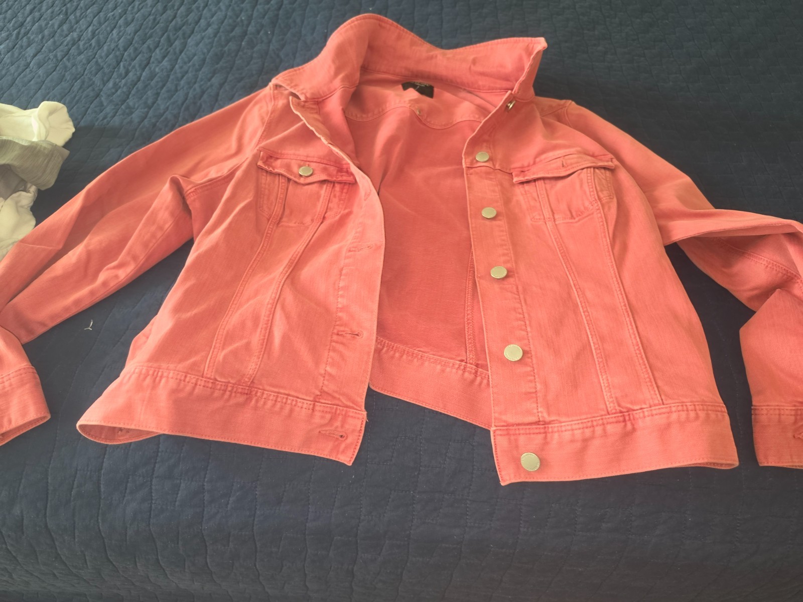 Liverpool Los Angeles Women’s Coral Denim Jacket XL Stretch Cotton Trucker
