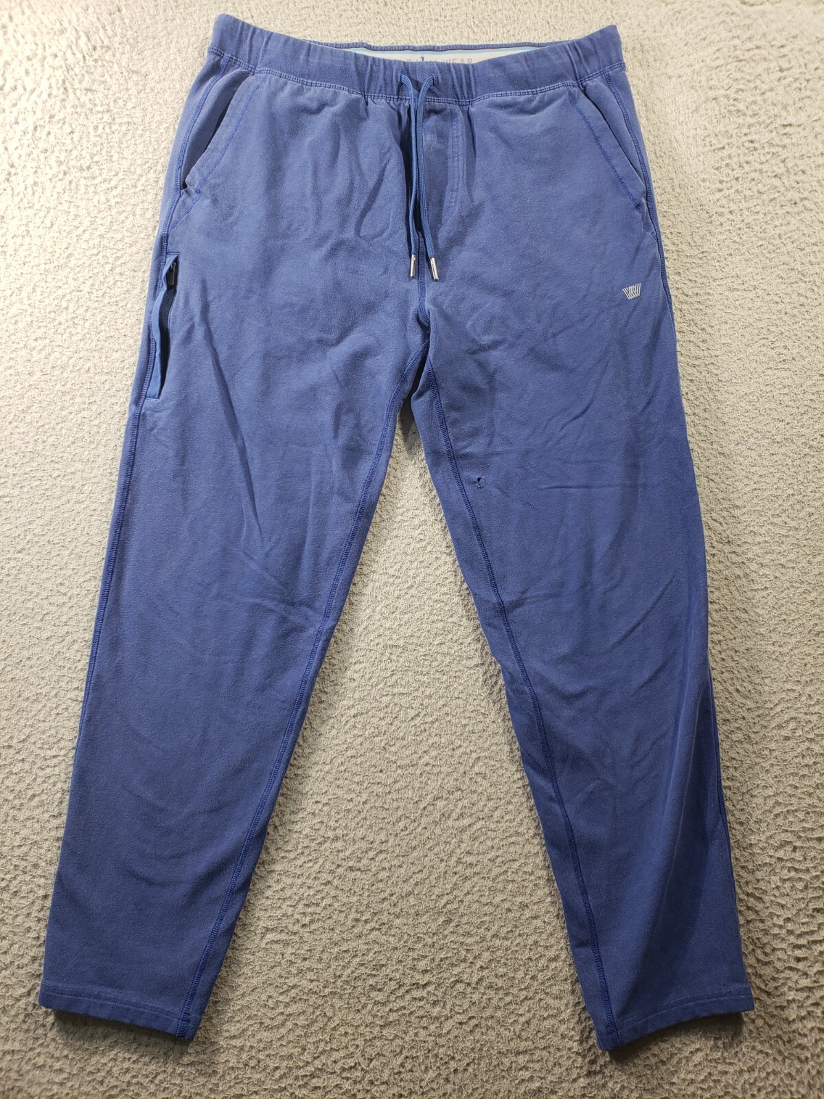 Mack Weldon Jogger Pants Men’s Large Blue Daily Wear Sweatpants Stretch Distress