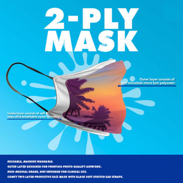 Black Silk Face Mask Adjustable Washable Elastic Adult Cloth US Seller Fast Ship