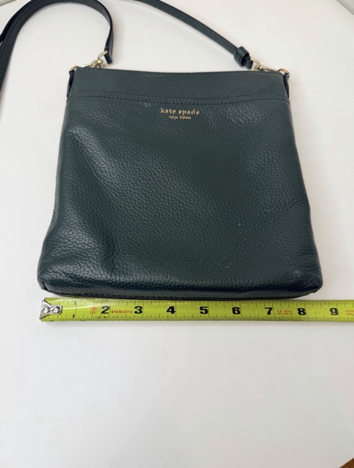 Kate Spade Green Pebbled Leather Crossbody Bag