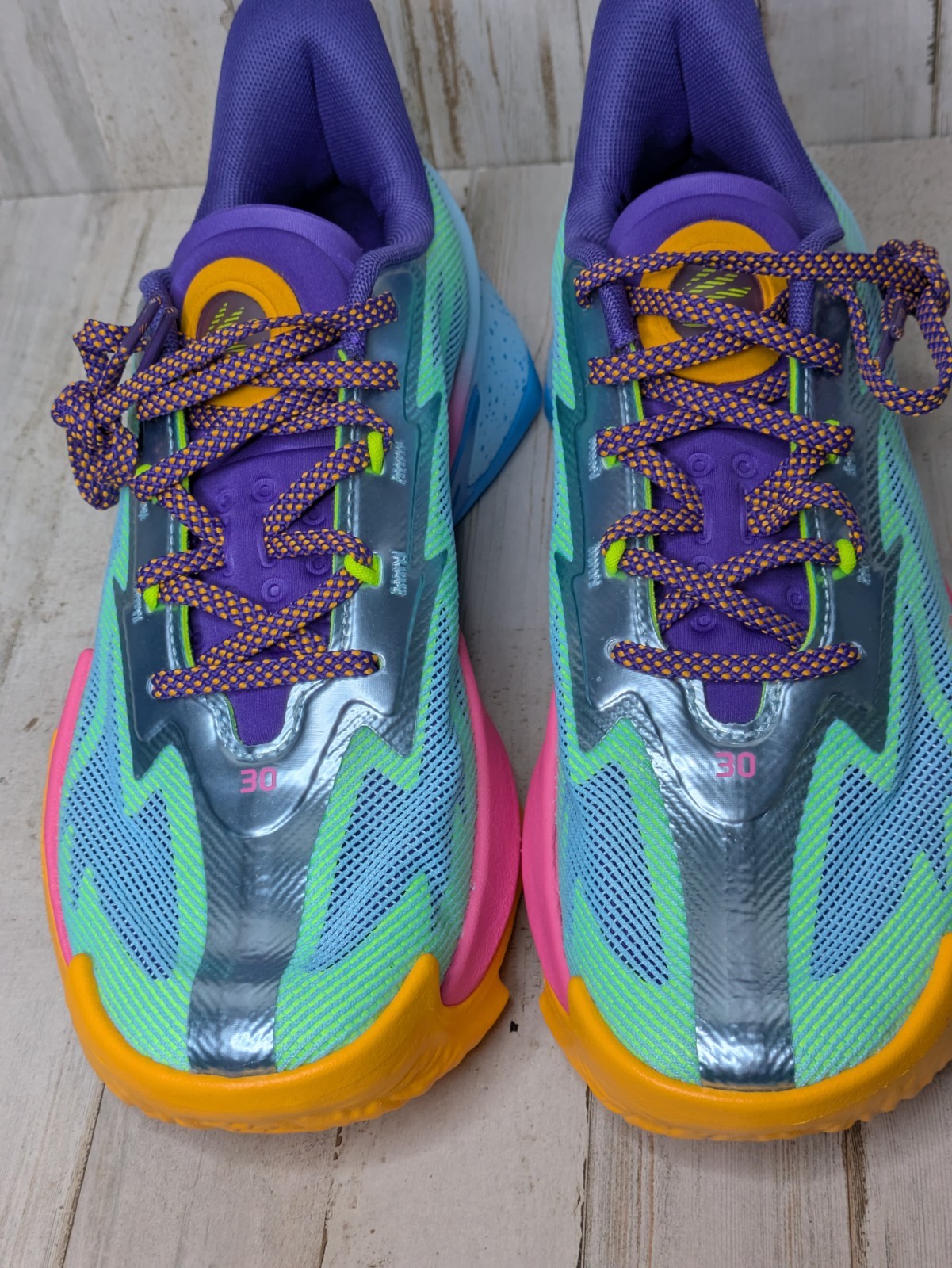 Under Armour Curry Series 7 Cotton Candy Blue Pink 3027983-465 Men 9.5/W11