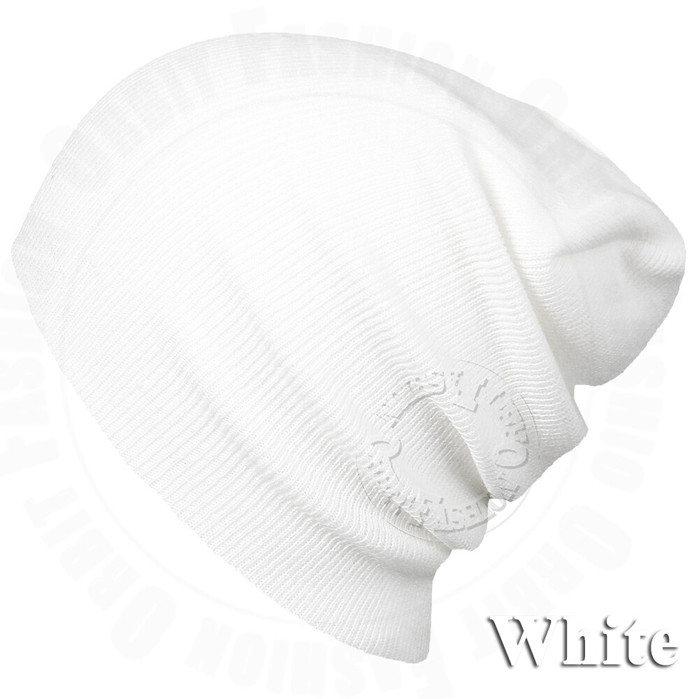 Cuffed Beanie Plain Knit Hat Winter Solid Cap Slouchy Skull Ski Warm Men Woman