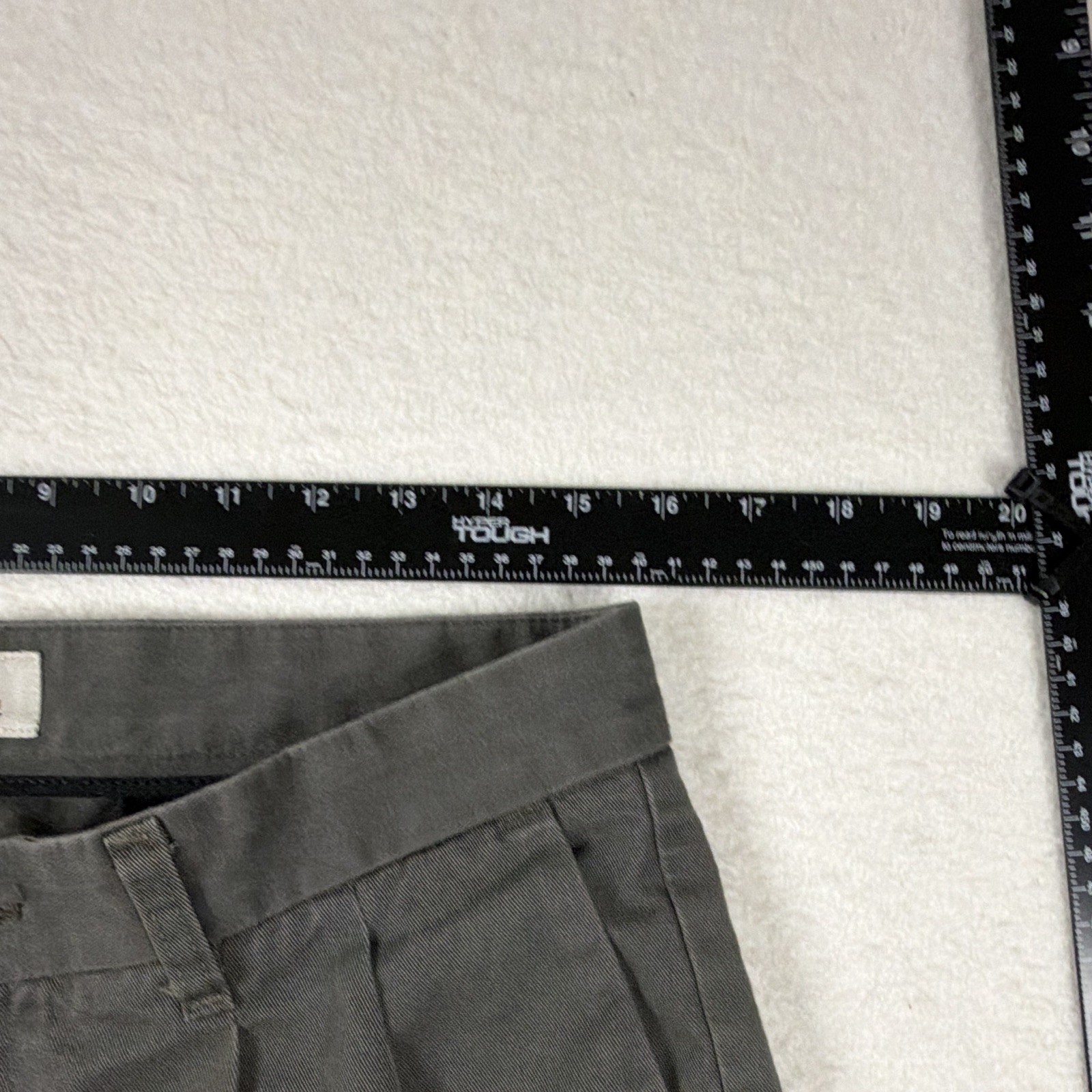 Lee Never Iron Men’s 32×30 Gray Pleated Relaxed Fit Dress Pants Wrinkle Free