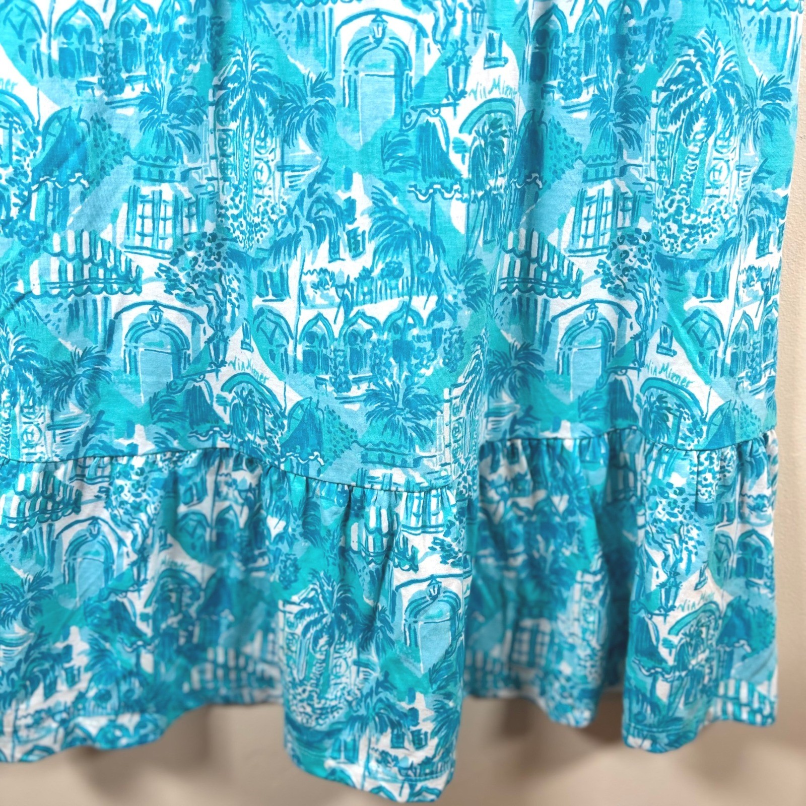 Lilly Pulitzer Lindy Dress Amalfi Blue Sunny State of Mind Sleeveless XS NWOT