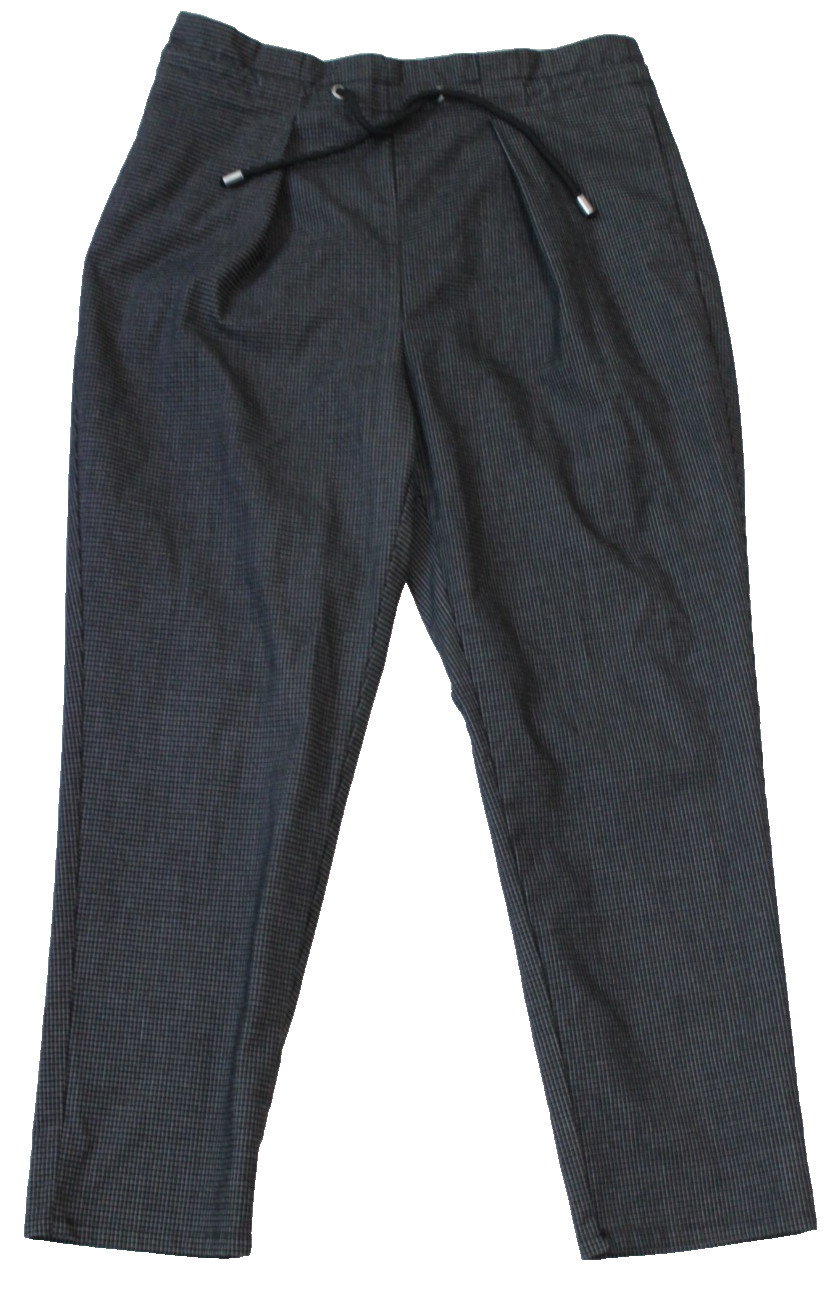 Forever 21 Los Angeles Jogger Pants Women’s Size L Gray Check Drawstring Stretch