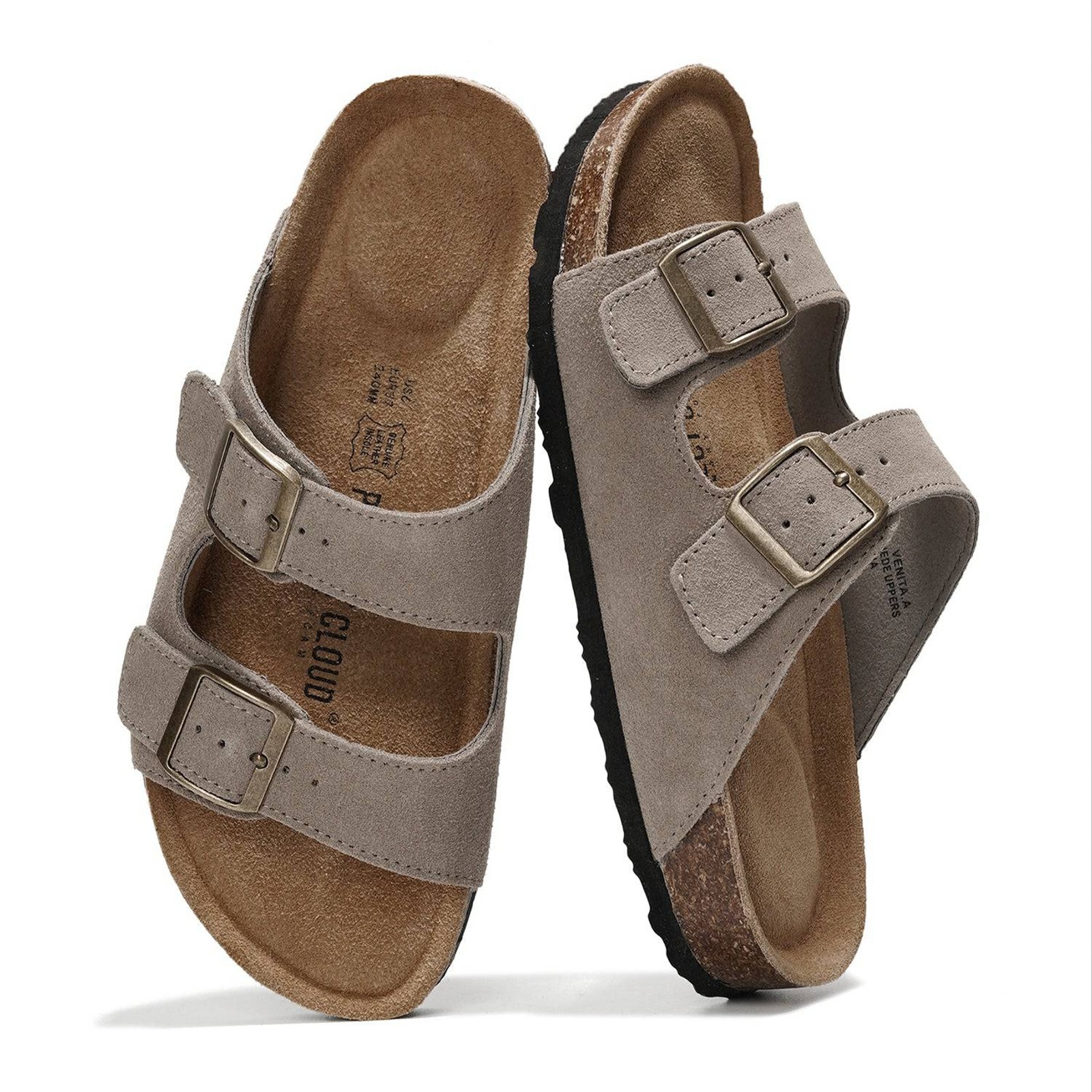 Project Cloud Women’s, Leather Womens Sandals, Memory Foam, Lightweight,Non-Slip