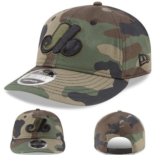 New Era Montreal Expos 950 Snapback Hat MLB Retro Crown Green Camouflash Cap