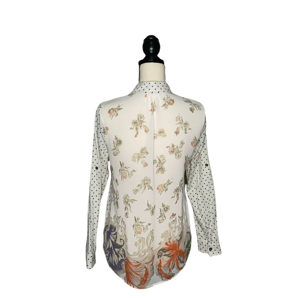 En Creme Shirt Womens Small Multi Print Versatile Casual Career Trendy Classic