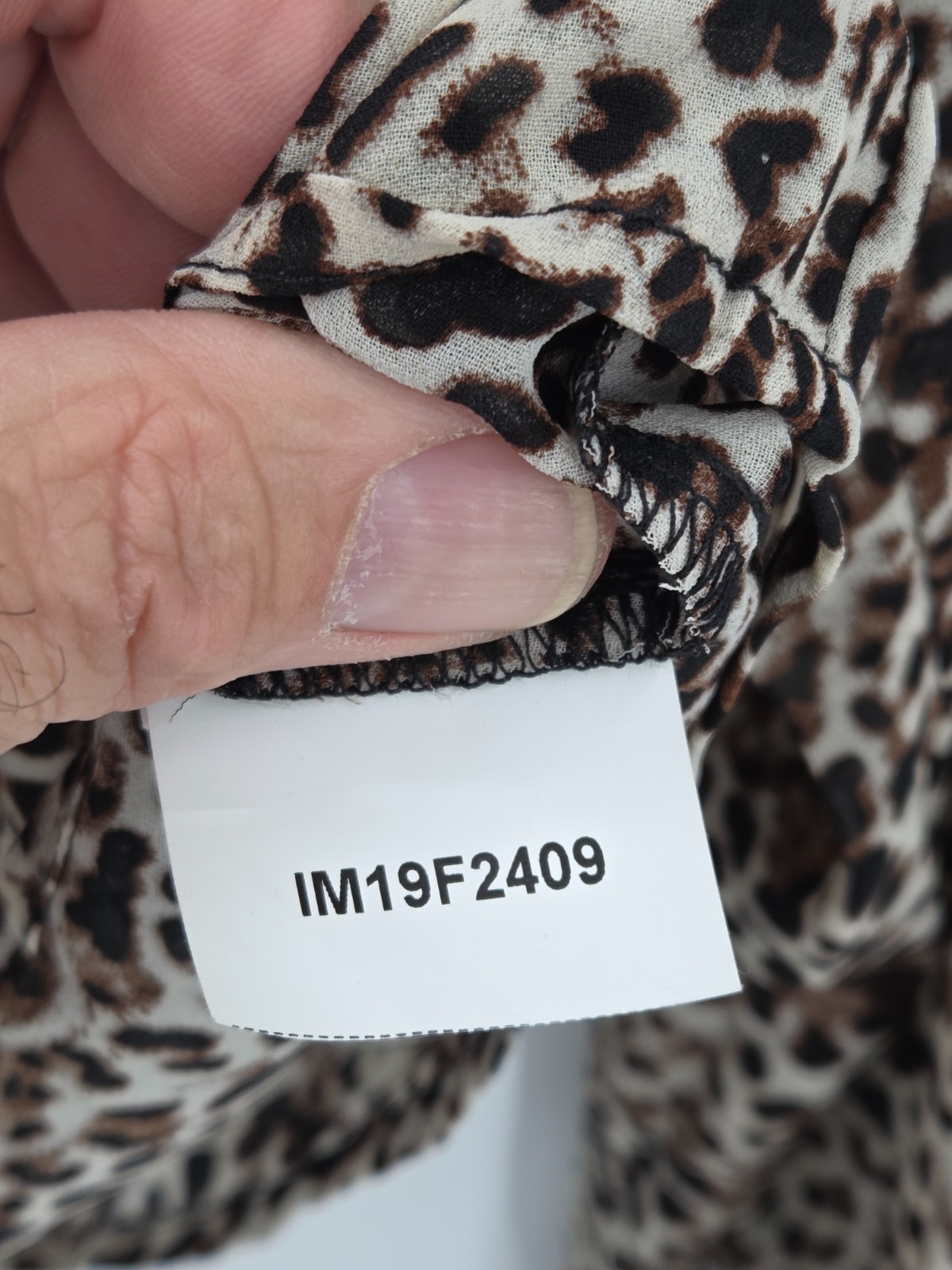 MinkPnk Blouse Womens Medium Brown Animal Print Smocked Boho Popover Top