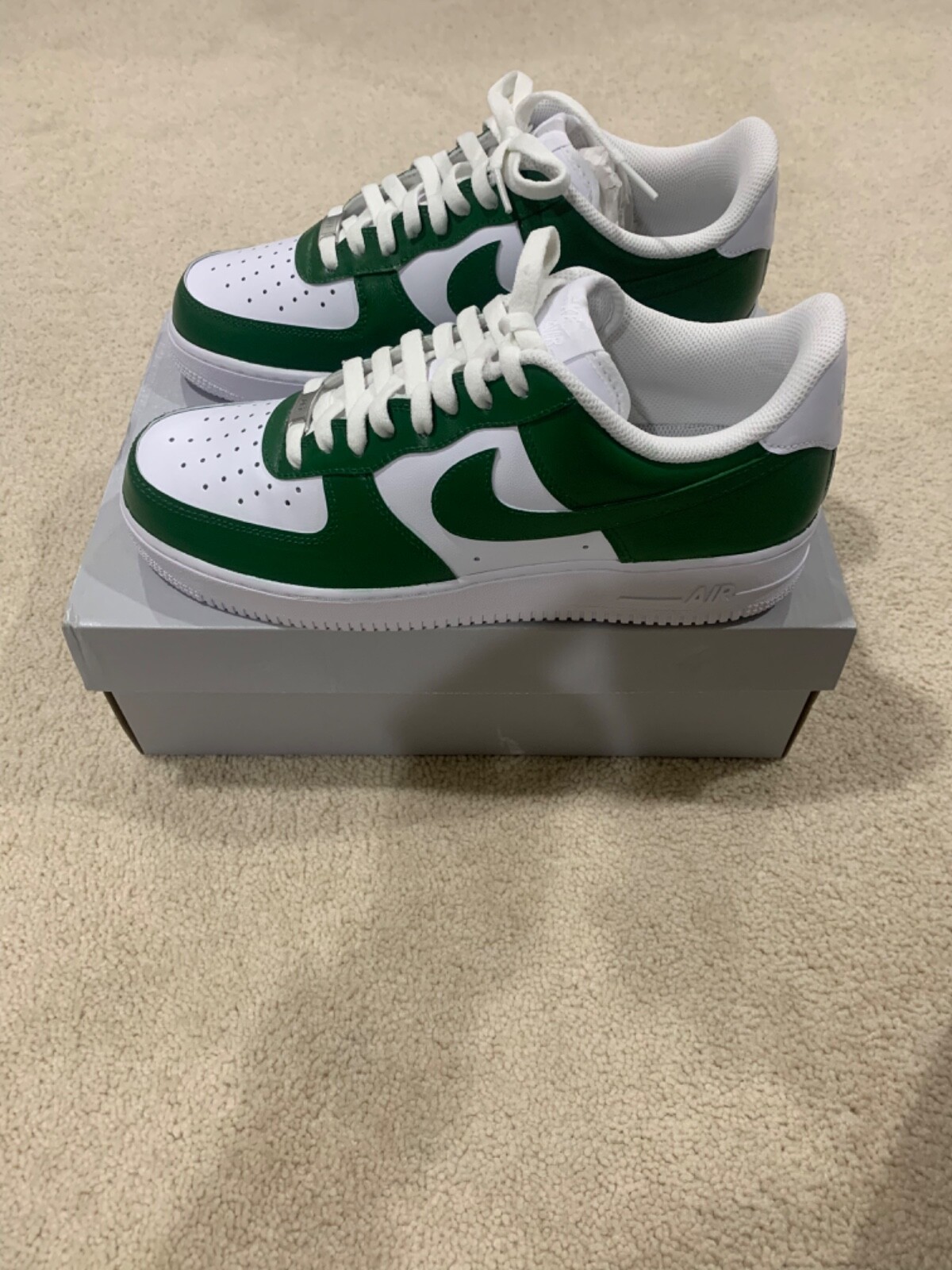 Nike Air Force 1 Low Custom Paint (Green white)