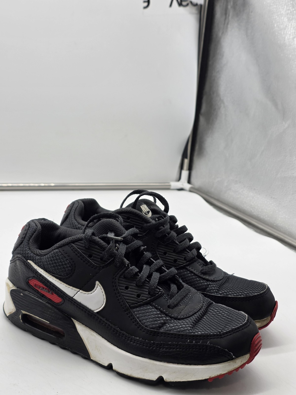 Nike Air Max 90 Shoes Kids 5Y Black dark smoke Running Sneakers DH4349-001