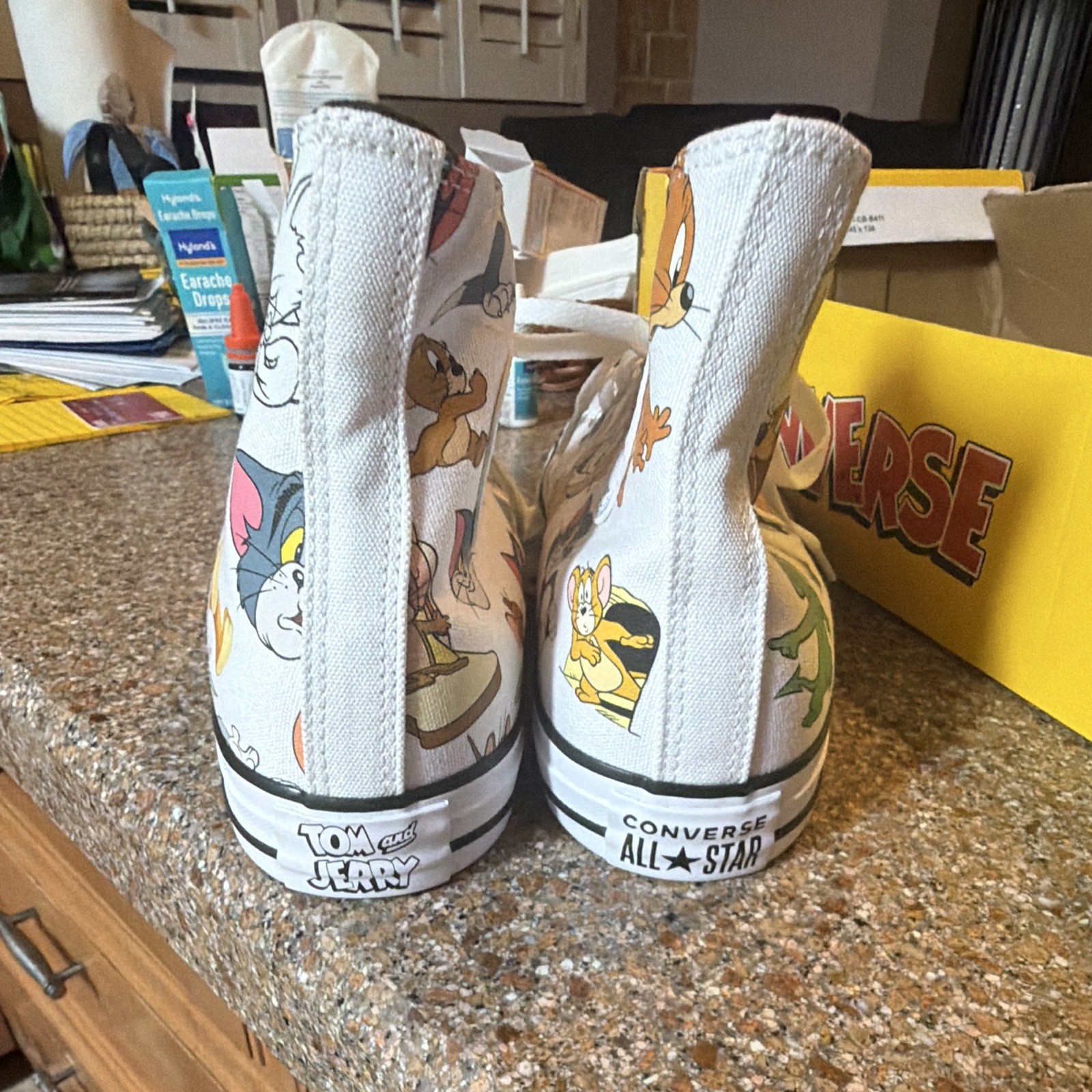 Converse Chuck Taylor All Star High Top Lace-Up Canvas Tom & Jerry White