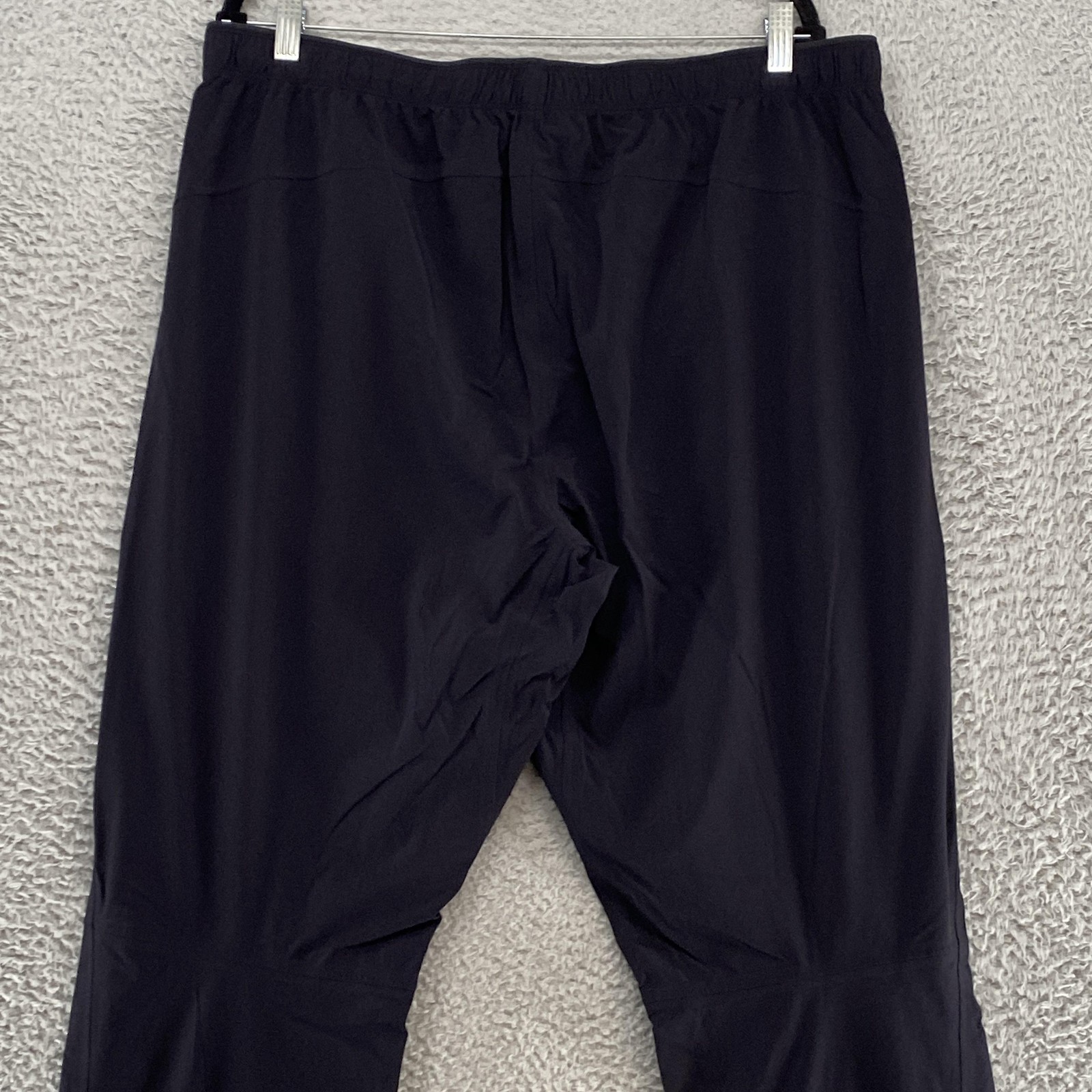 Paskho Pants Mens XL Black Nylon Stretch Travel Tech Windbreaker XL