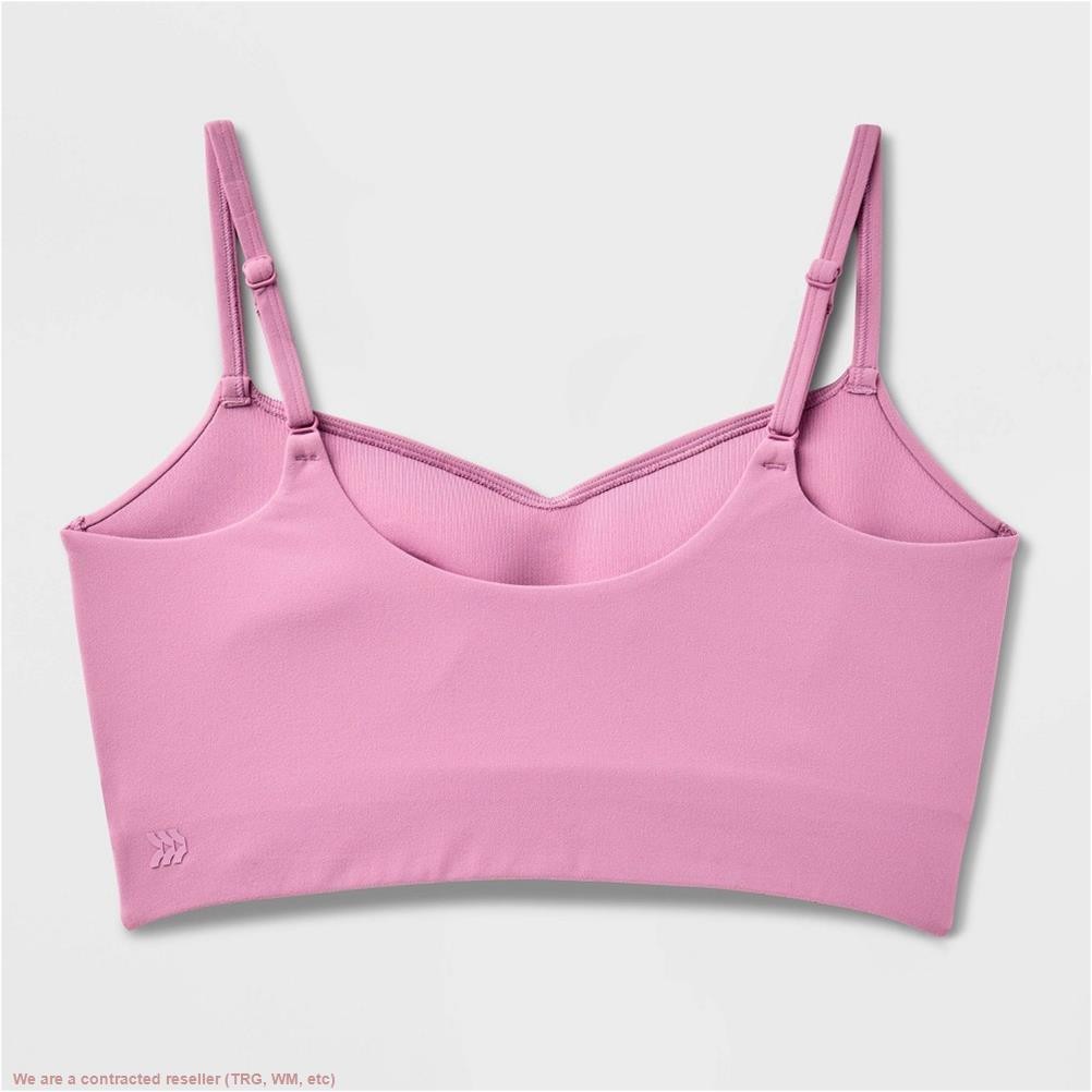 Women’s Everyday Soft Ruched Sports Bra All In Motion Mauve M *SEE DEAL!!!*