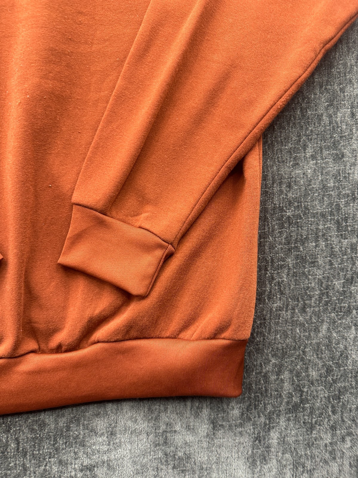 Comfort Casual Sweatshirt Mens Large Orange Knit Ribbed Collared Performance