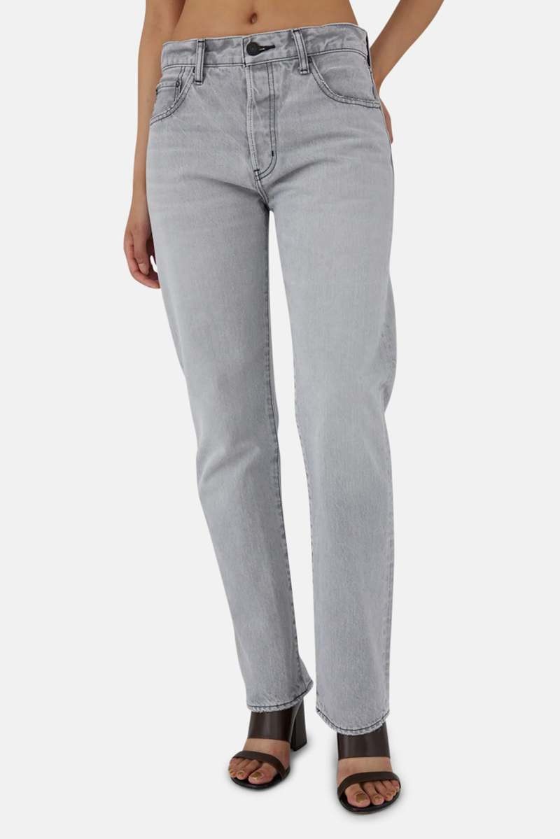 MOUSSY VINTAGE NWT $360 Panaca Straight-Leg Jeans in Light Black 24