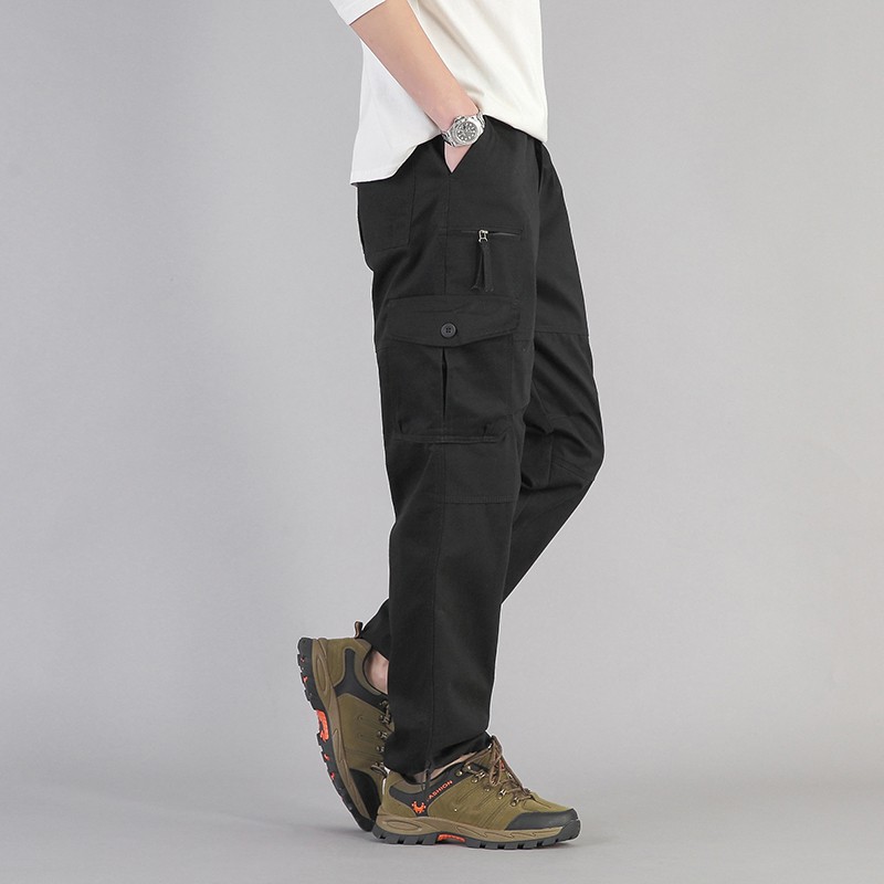 Men’s Cargo Pants Waterproof Hiking Trousers Multi-Pocket Tactical Outdoor Pants