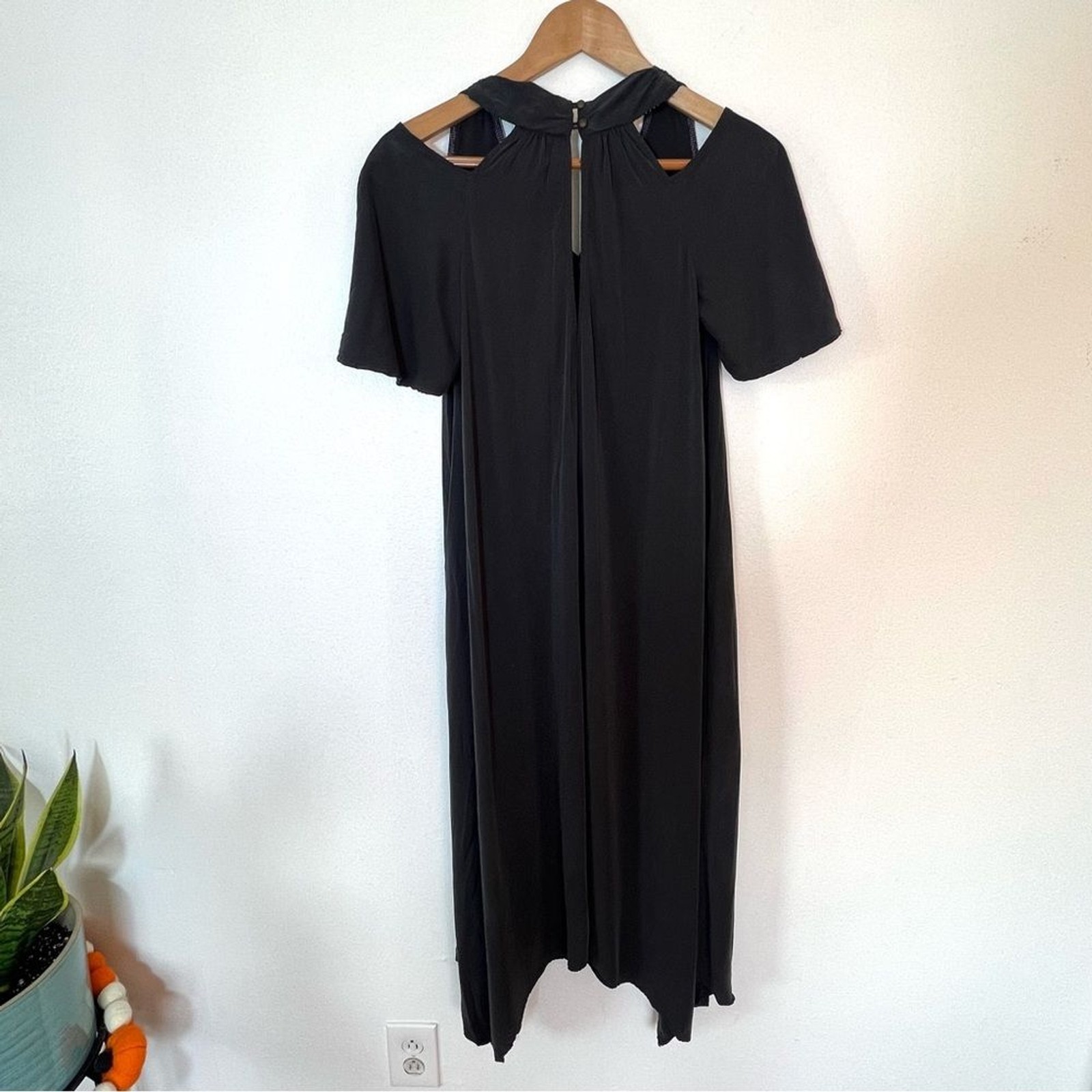 Anthropologie Maeve Georgina Streamlined Silhouette Pockets Midi Dress Sz S