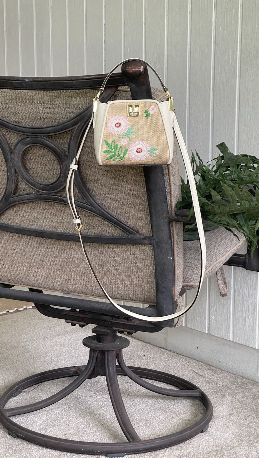 KATE SPADE PHOEBE MINI SATCHEL CROSSBODY LEATHER BUCKET BAG FLORAL EMBROIDERY