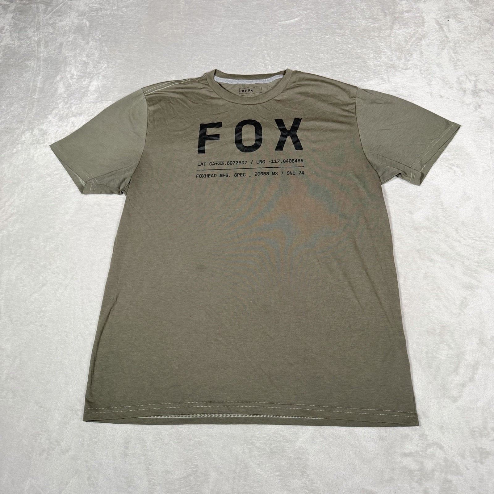 Fox Racing Shirt Mens Extra Large Green Lightweight Non Stop Logo Tech Tee