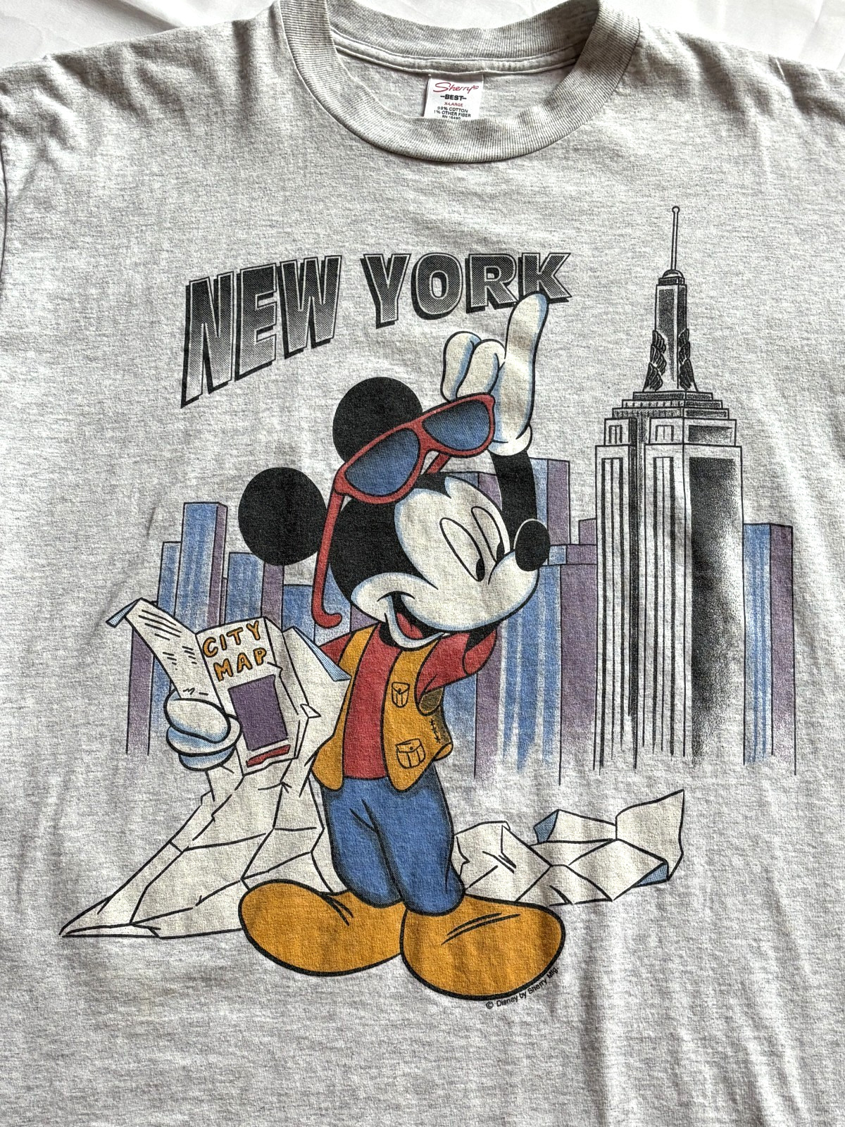 Vintage 1990s T Shirt Mickey Mouse New York City Tourist XL Disney Sherry’s Best