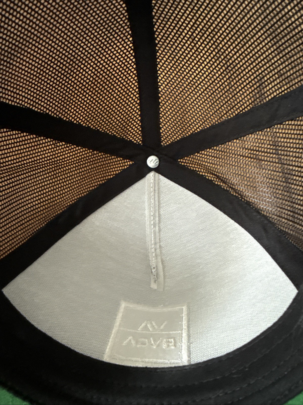 RVCA Hat Cap Snapback Black VA Mid Fit Trucker Mesh Back One Size Adjustable