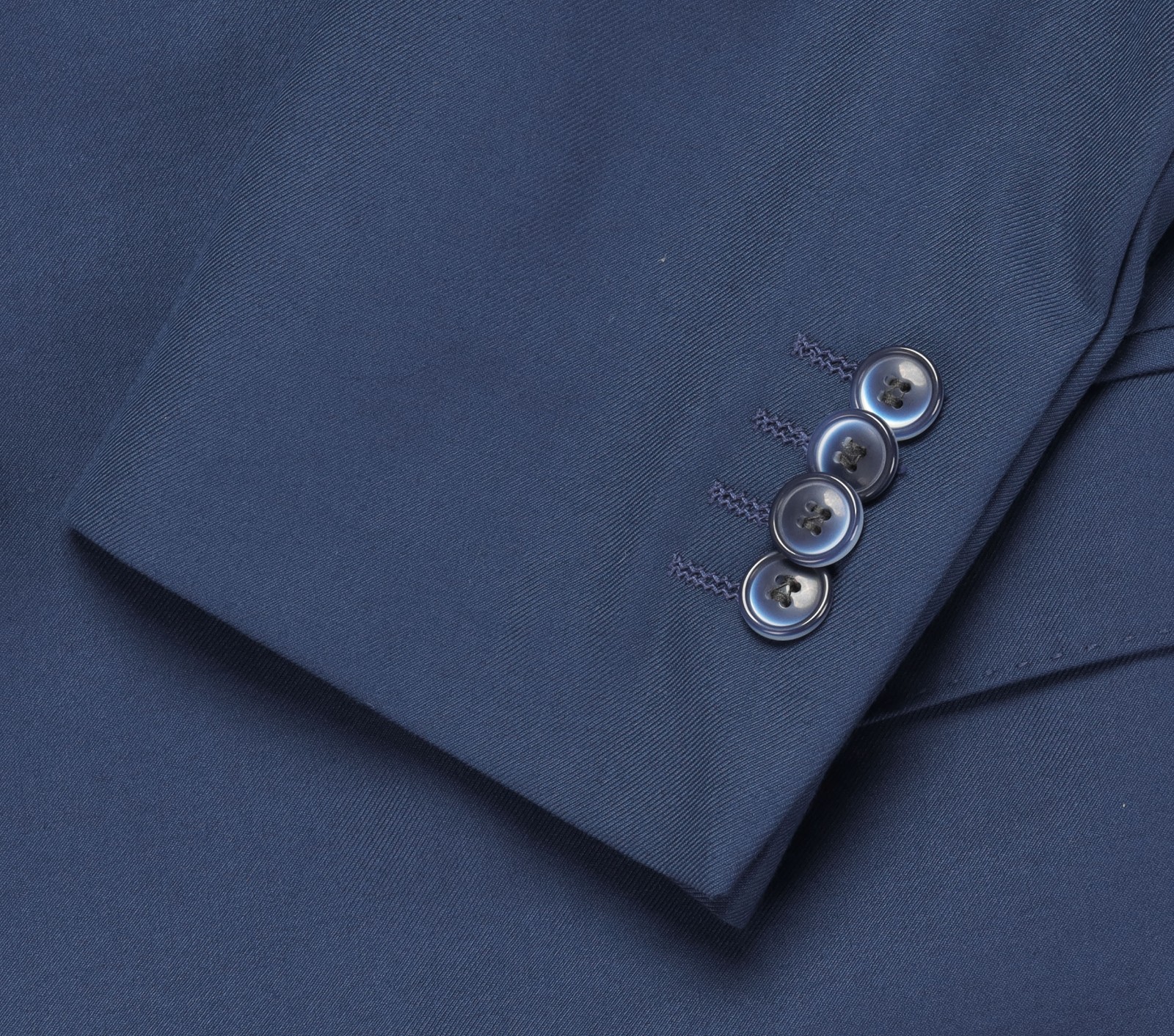 NWT EZZELINO SUIT blue double breasted 4 season wool cotton luxury Italy 46