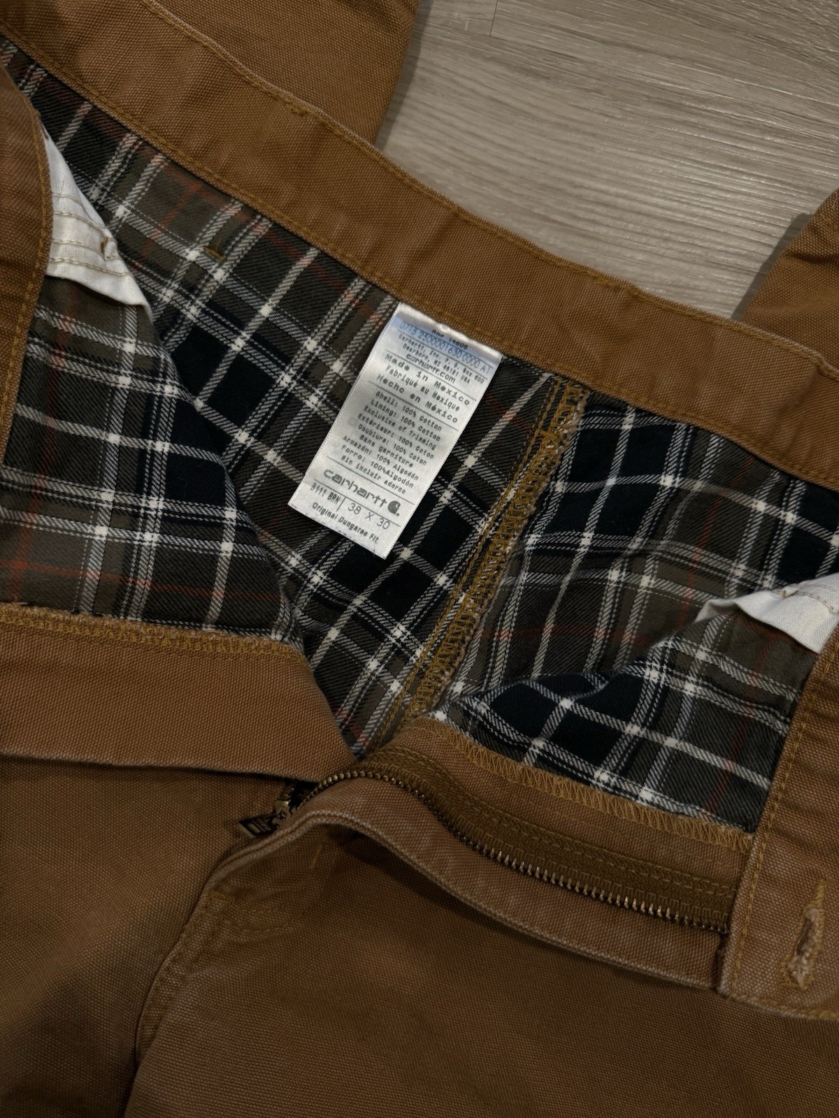 Carhartt Men’s B11 Brown Duck Work Pants 32×32 Loose Fit Carpenter Pants