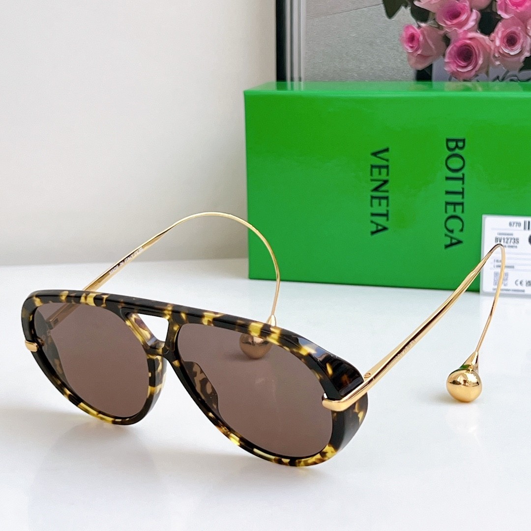Bottega Veneta BV1273 Sunglasses Women Tortoiseshell Brown Len 63mm UV400 Luxury