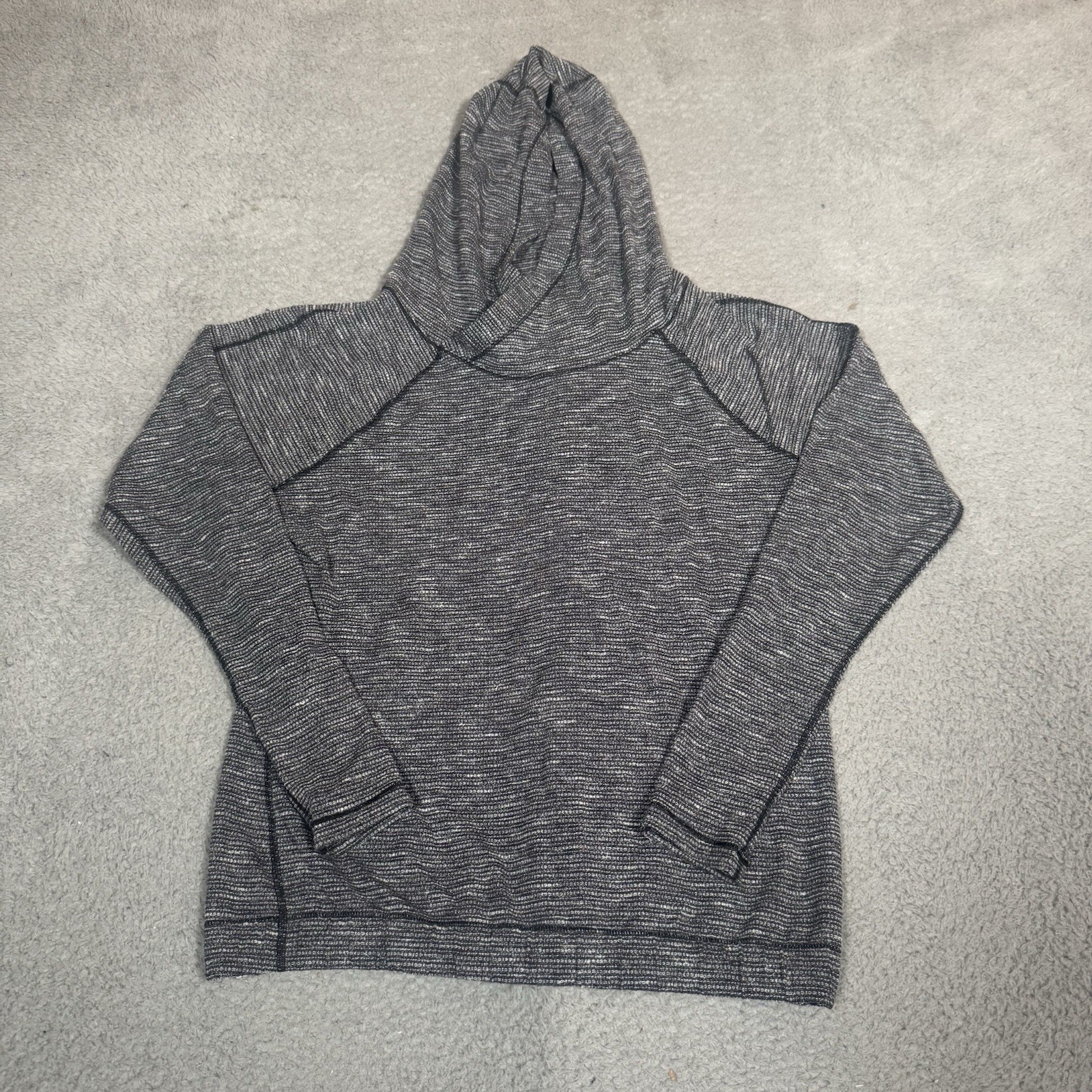 Lululemon Hoodie Womens 6 Gray Healthy Heart Pullover II Sweatshirt Running Gym