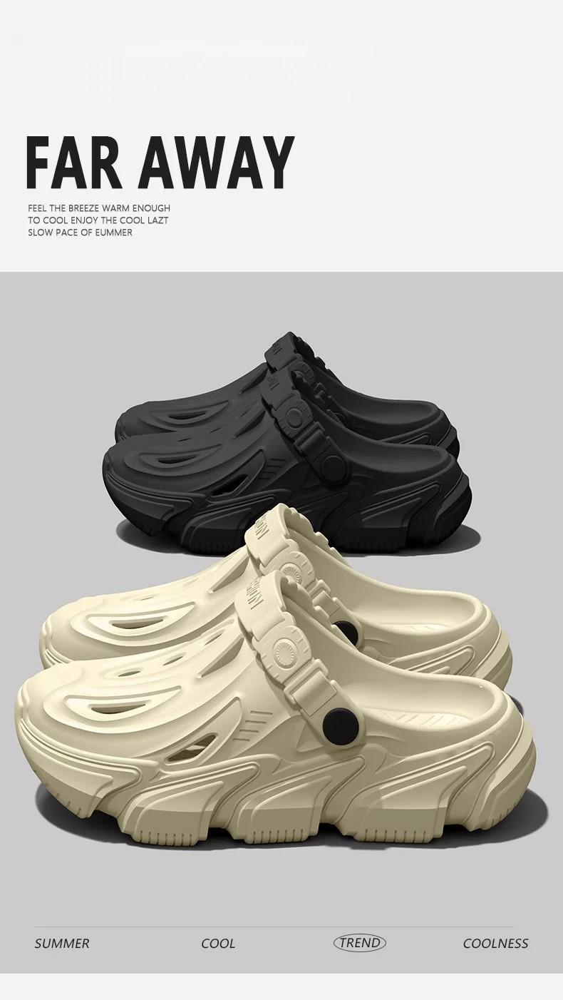 Men’s EVA Clogs Mecha Style Thick Sole Soft Indoor Outdoor Casual Beach Sandals