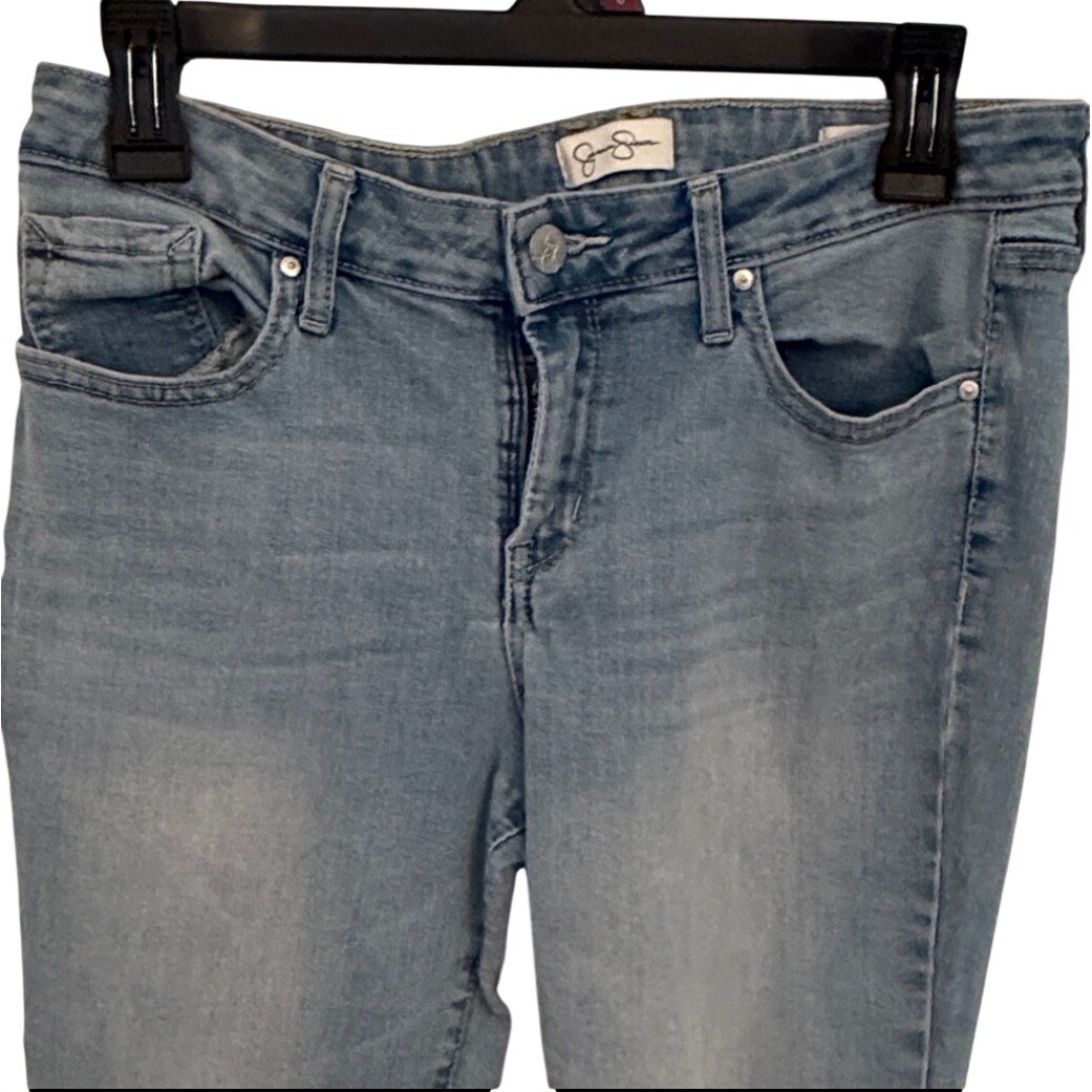 Jessica Simpson Womens Light Wash Skinny Jeans Size 10/30 Blue Denim JS Logo