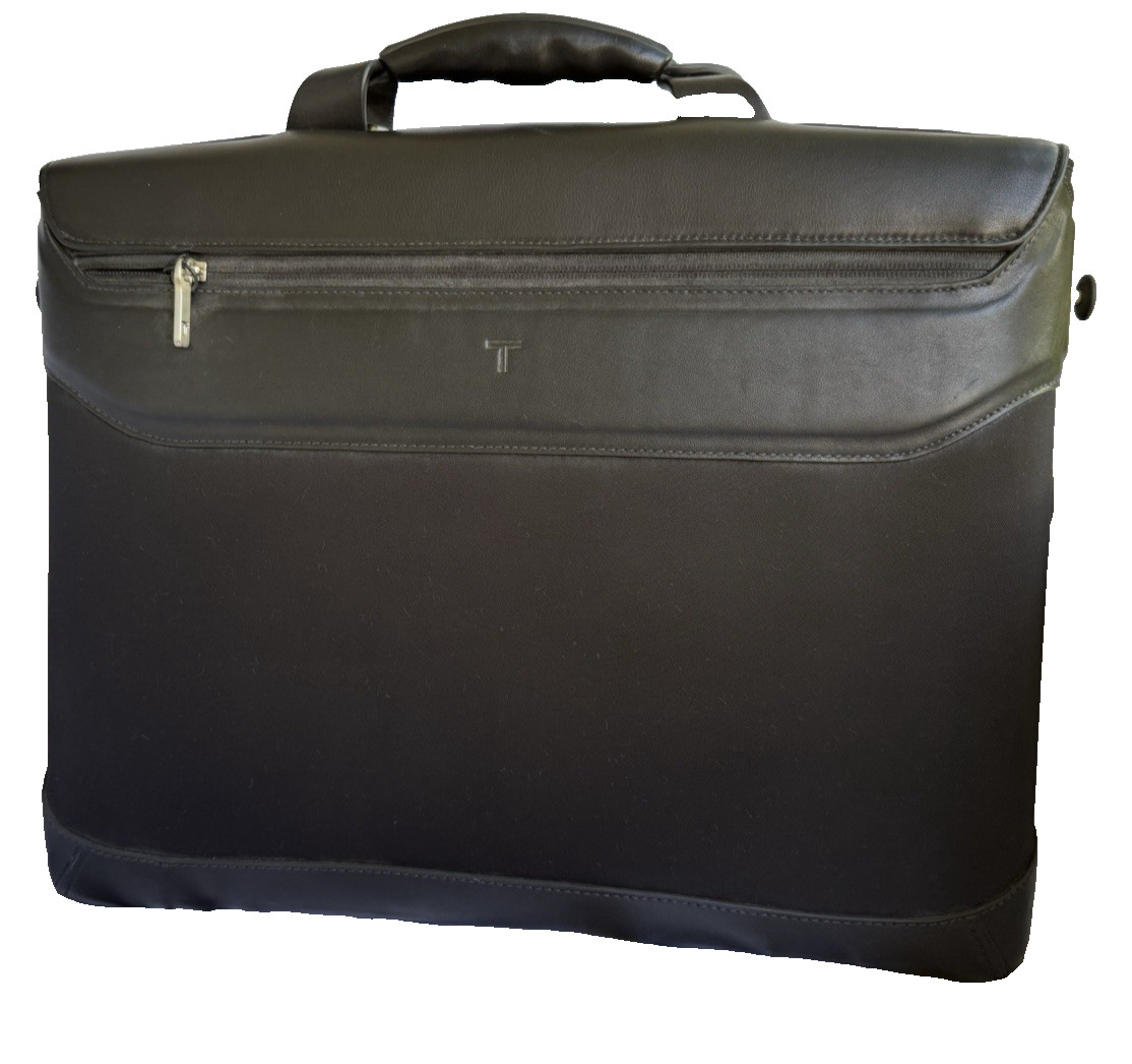 NWT Tumi Formula T Circuit Briefcase 2951DF Leather Nylon Deadstock Complete