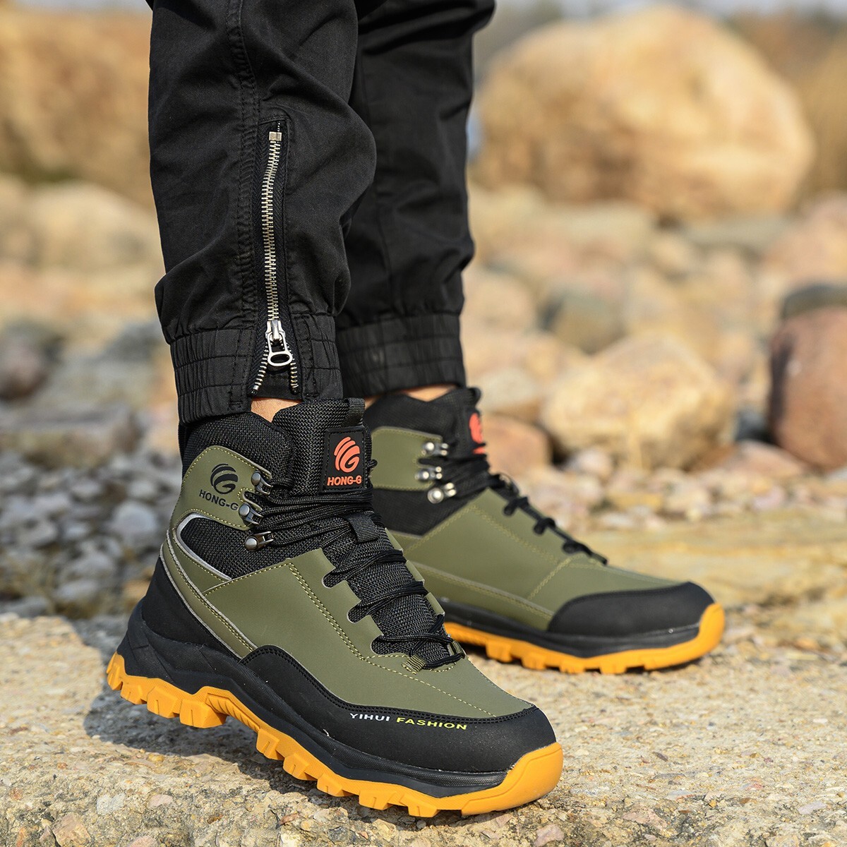 Mens Waterproof Work Boots steel toe sneakers Safety Shoes Indestructible shoes