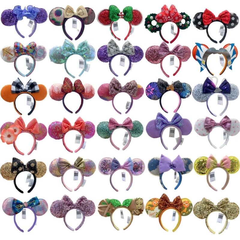Disney-Park’s Sequin Minnie Mouse Ears Headbands Mickey Ears Headband US Stock