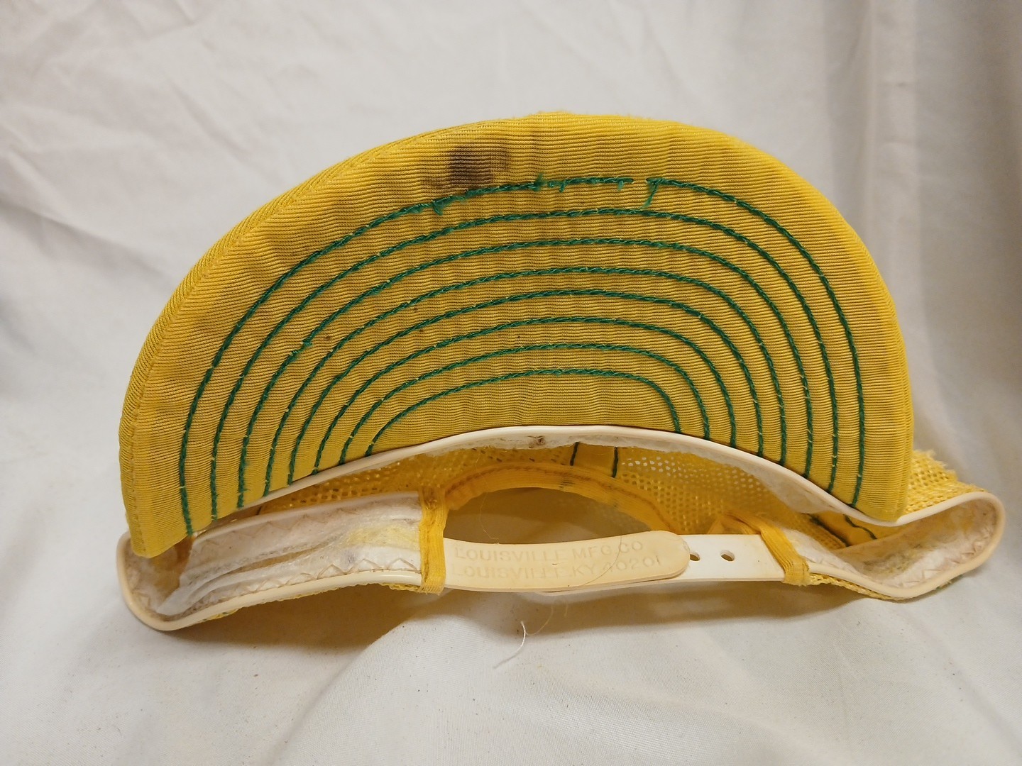 Vintage John Deere Patch Yellow Full Mesh Snapback Hat Louisville Mfg. Co. USA