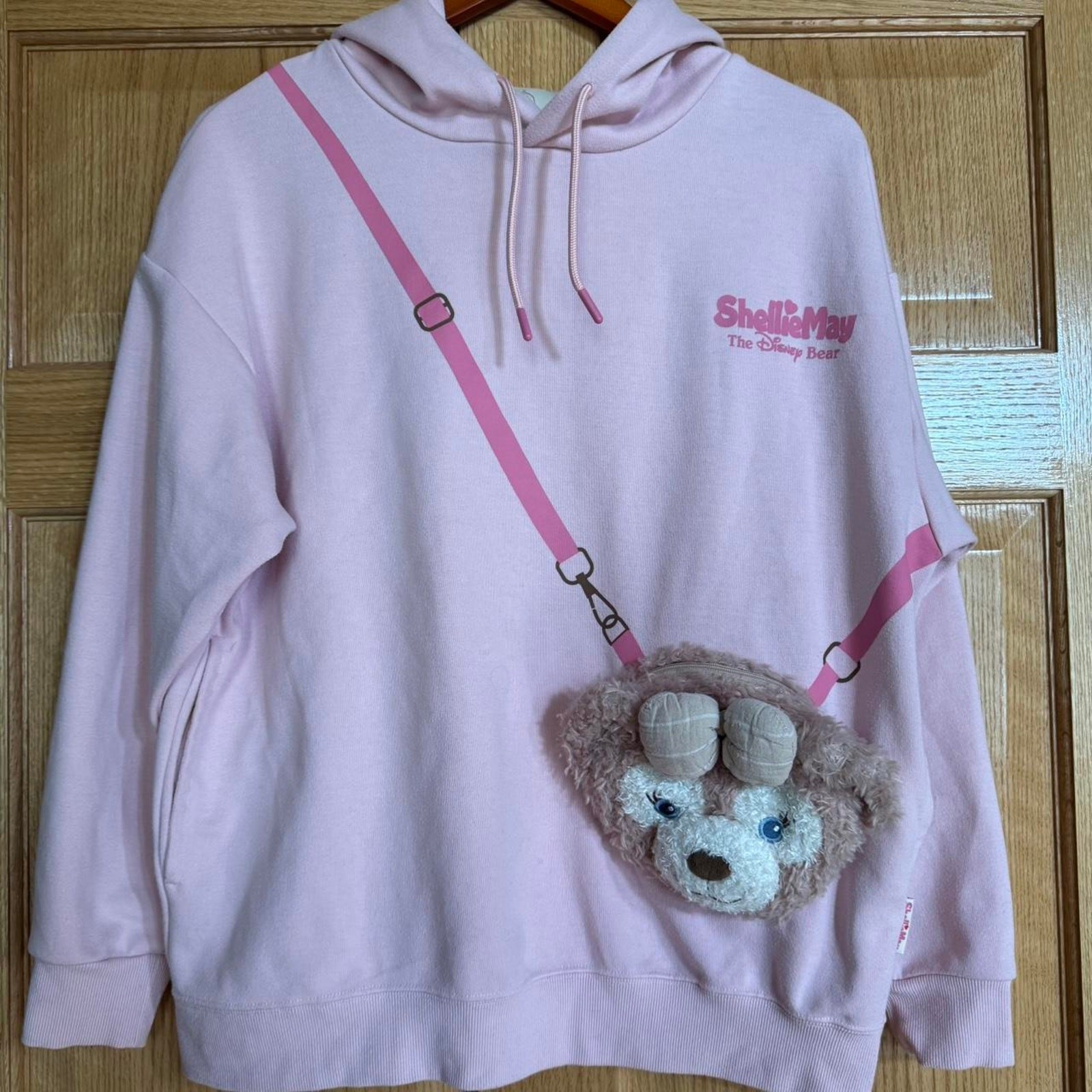 Shellie may Hong Kong Disneyland plush bear hooded sweatshirt