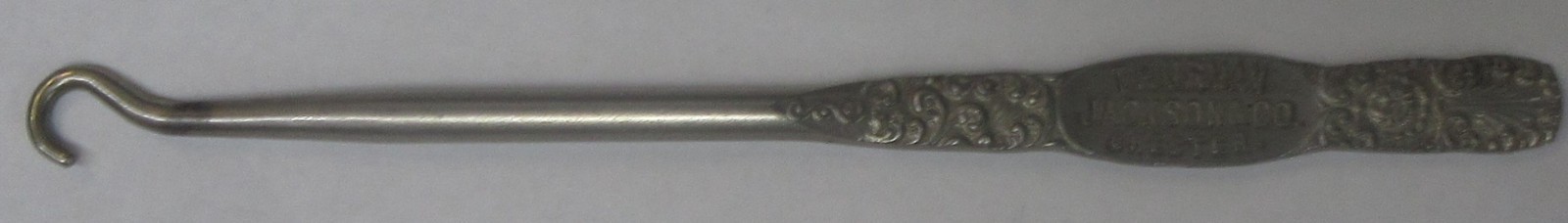 early THURMAN JACKSON & CO. Family Boot Makers Shoe Button Hook buttonhook *