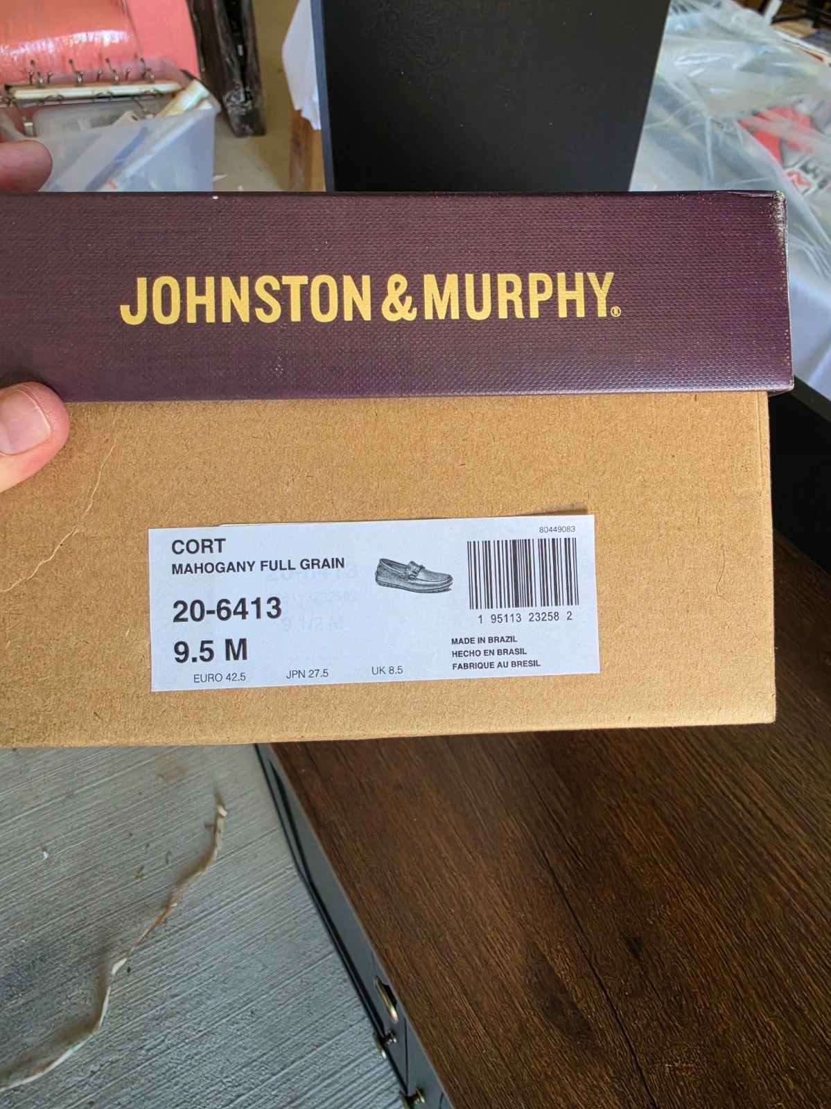 Johnston & Murphy Sheldon Tan Brown Leather Bit Loafer Dress Shoes 9.5 M NIB