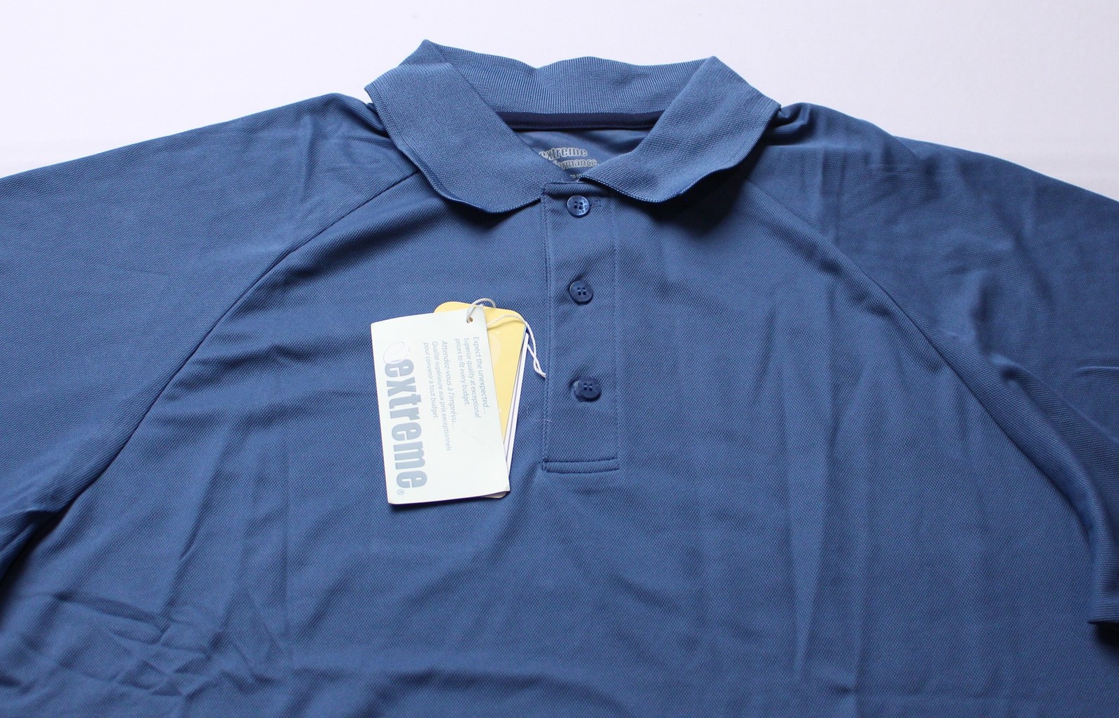 EXTREME Performance Men’s Cool Comfort Polo Shirt CN6 Ceramic Blue Large NWT