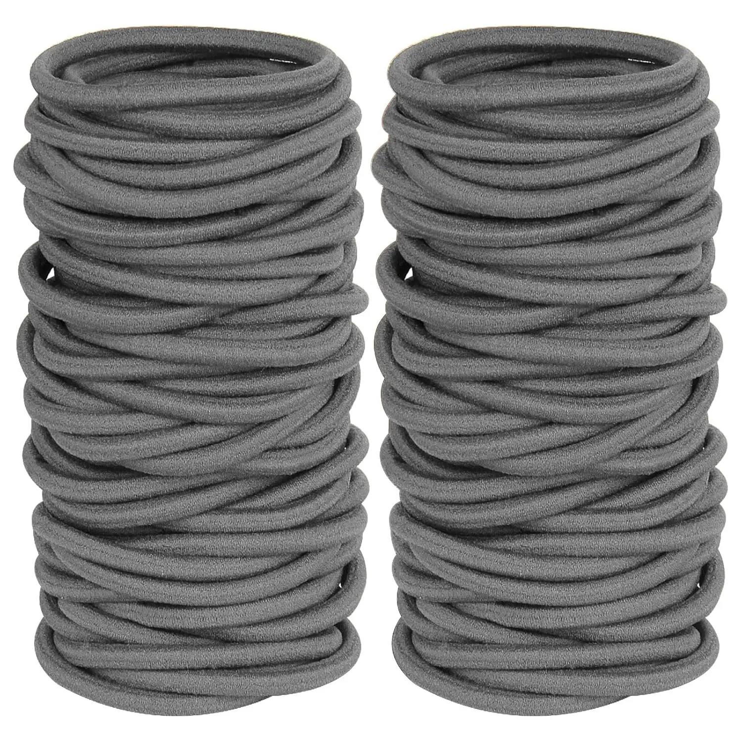 10/50Pcs 4Mm Mix Color Black No Damage Elastics Hair Ties Bands Leagues Pony Tai