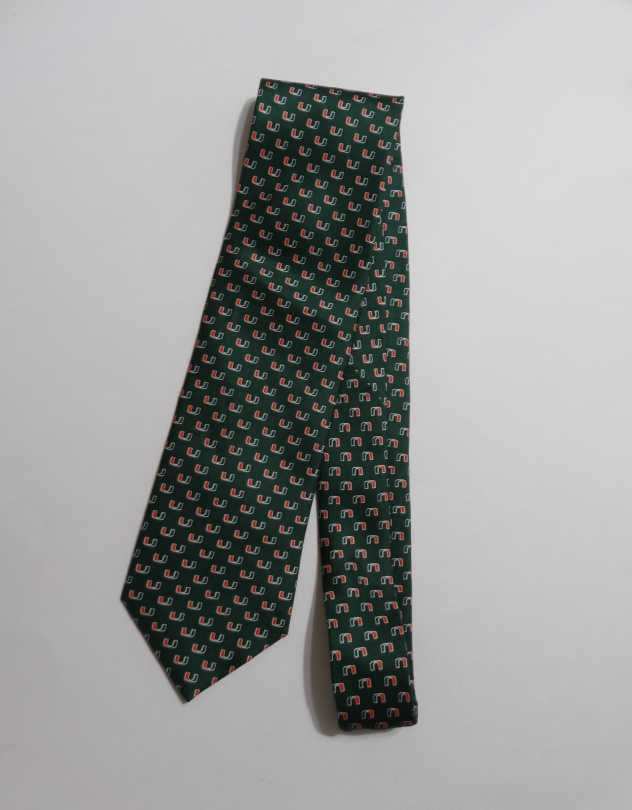 NEW University of Miami UM green tie – ICO brand