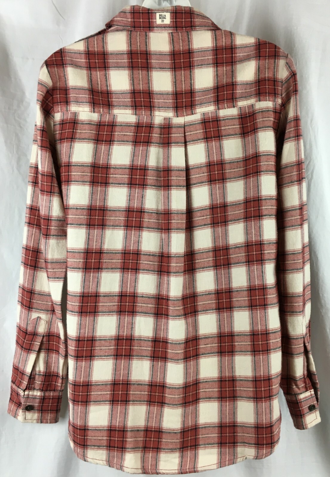 Billabong Venture Out Sz S/M Junior’s Sienna Plaid Lite Flannel Woven Shirt NWT