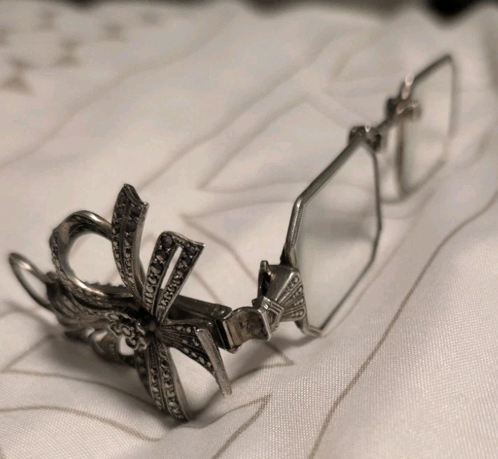 Antique Vintage Lorgnette Marcasite Glasses Antique Vintage, Germany