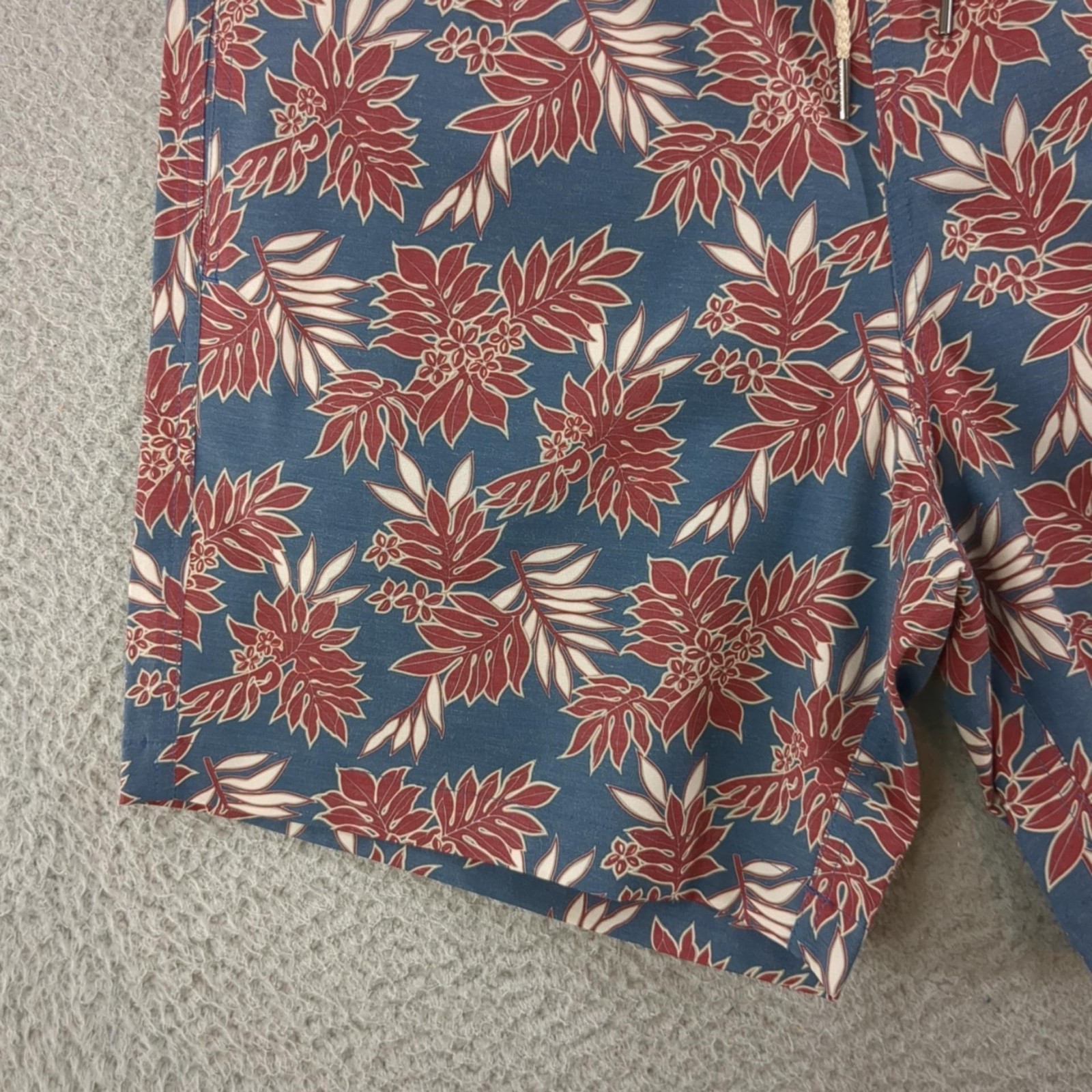 Fair Harbor Shorts Mens Large Blue Bayberry 7 Inch Swim Trunks Lined Drawstring