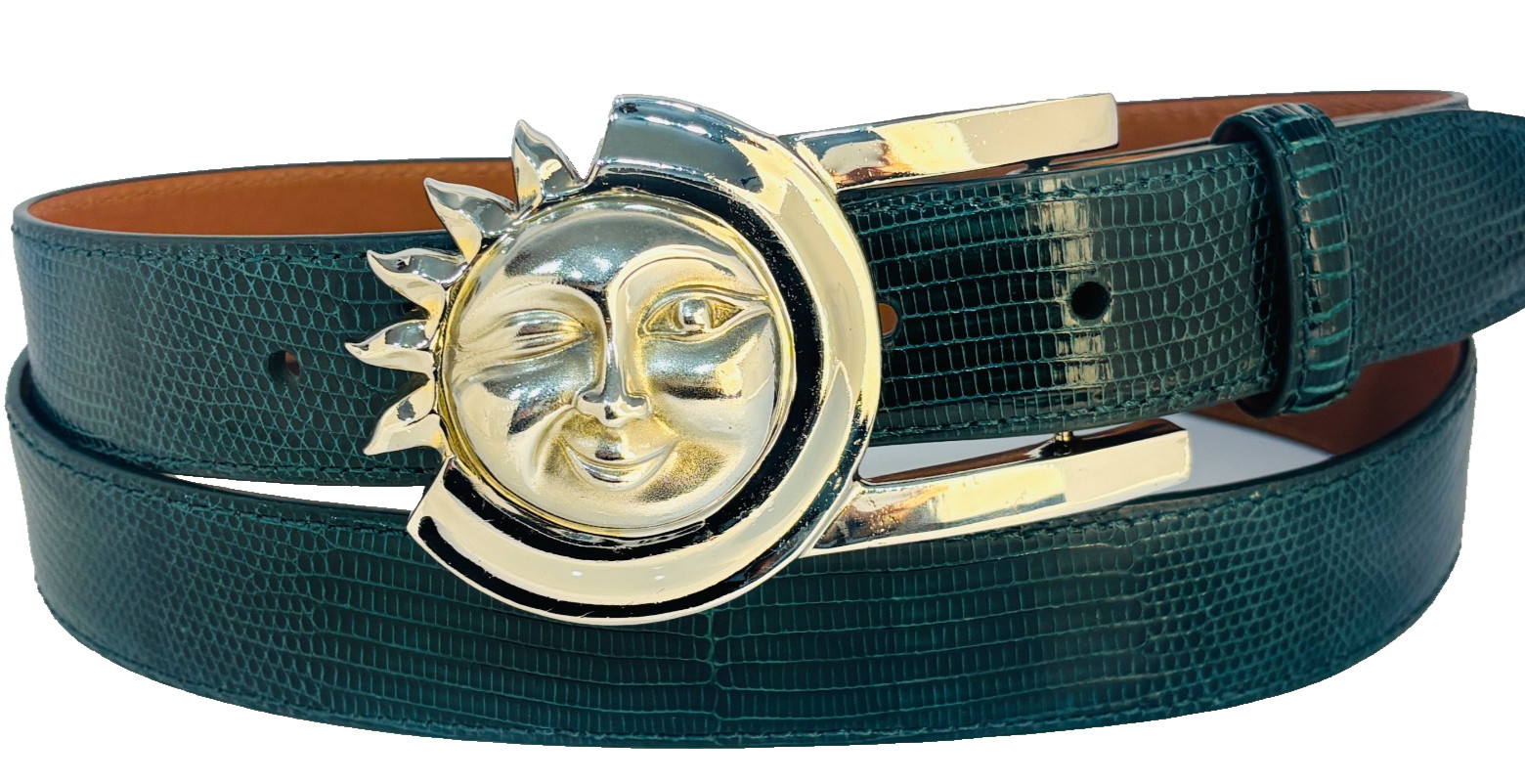 Large Barry Kieselstein Cord Style Sterling Silver .925 Sun Face Belt Buckle 40