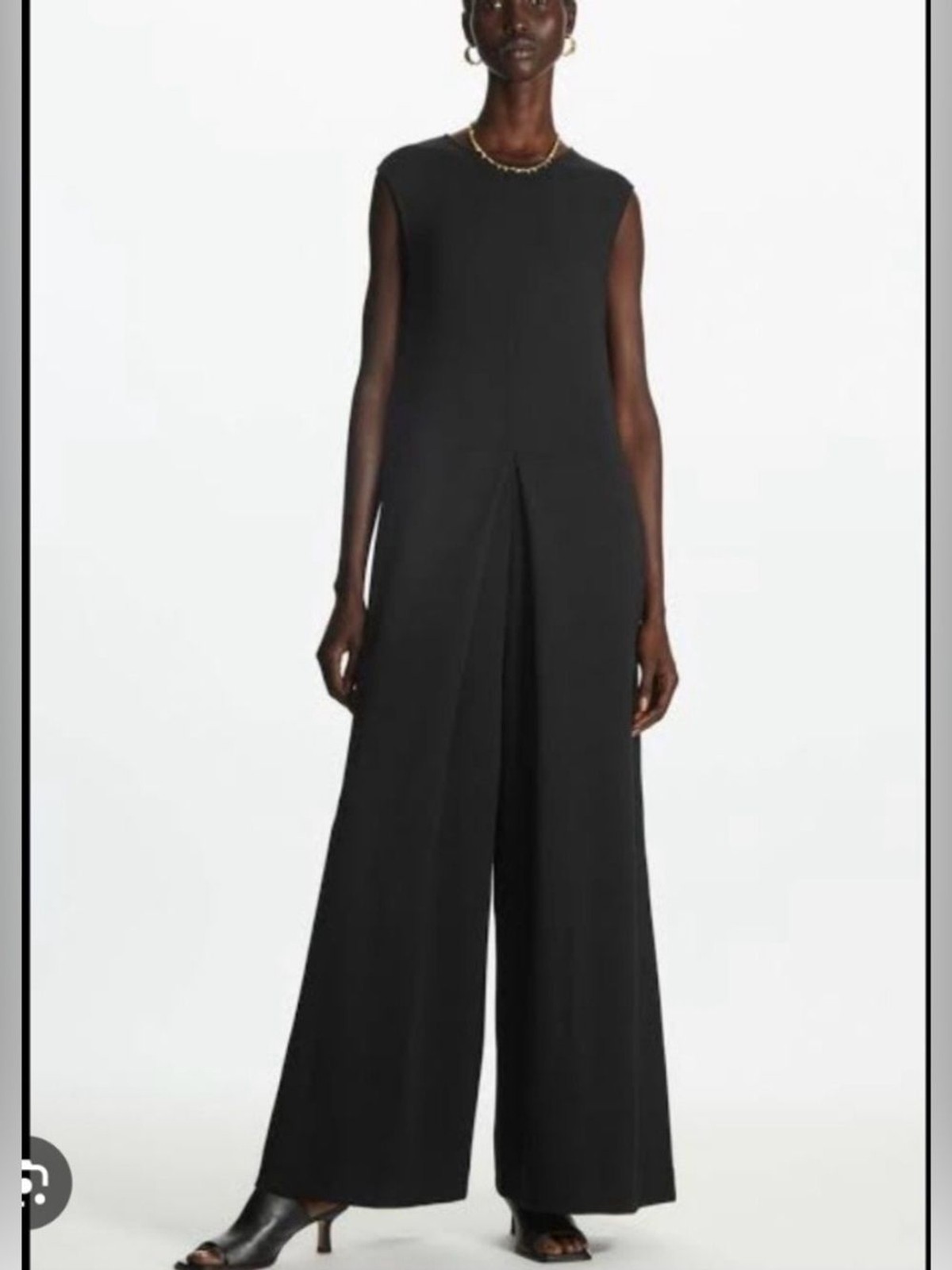 COS Black Sleeveless Wide-Leg Jumpsuit